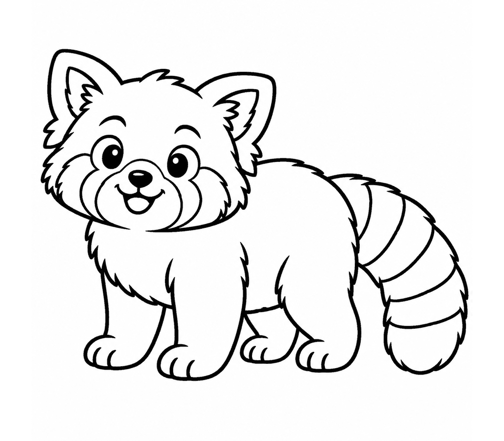 Red Panda coloring page