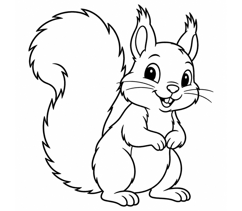 Red Squirrel coloring page