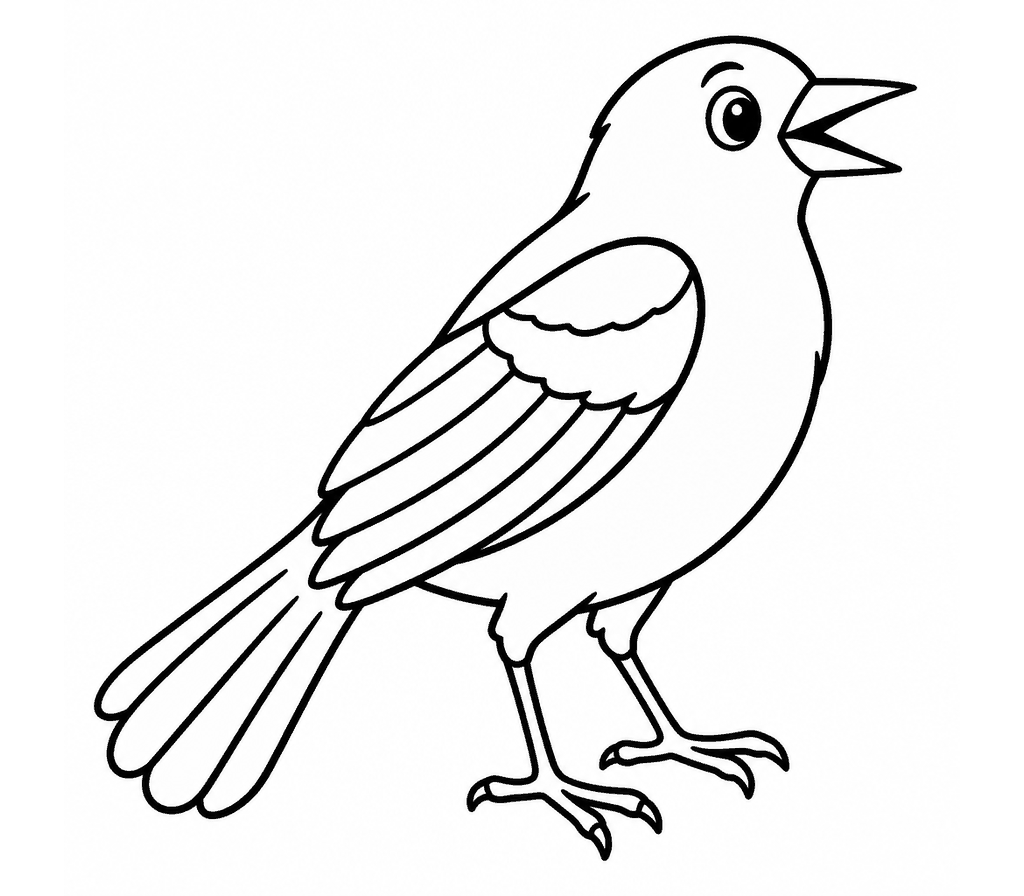Red-winged Blackbird coloring page