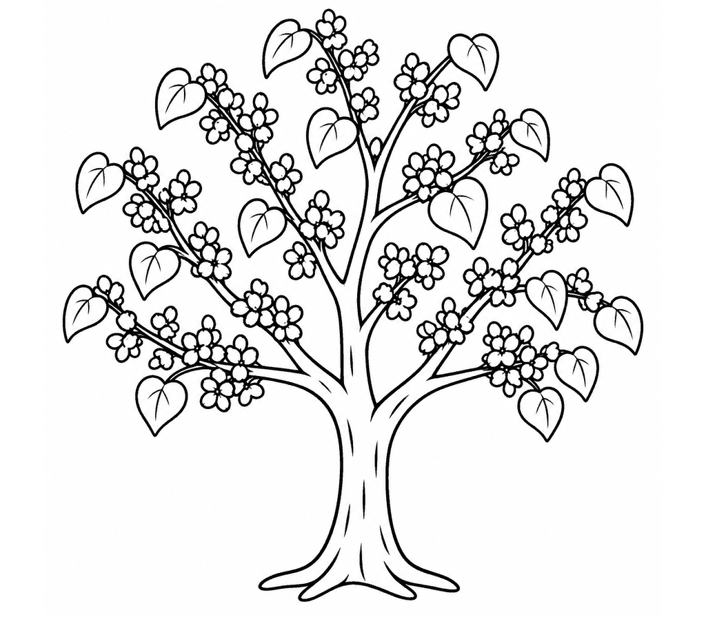 Redbud (Eastern) coloring page