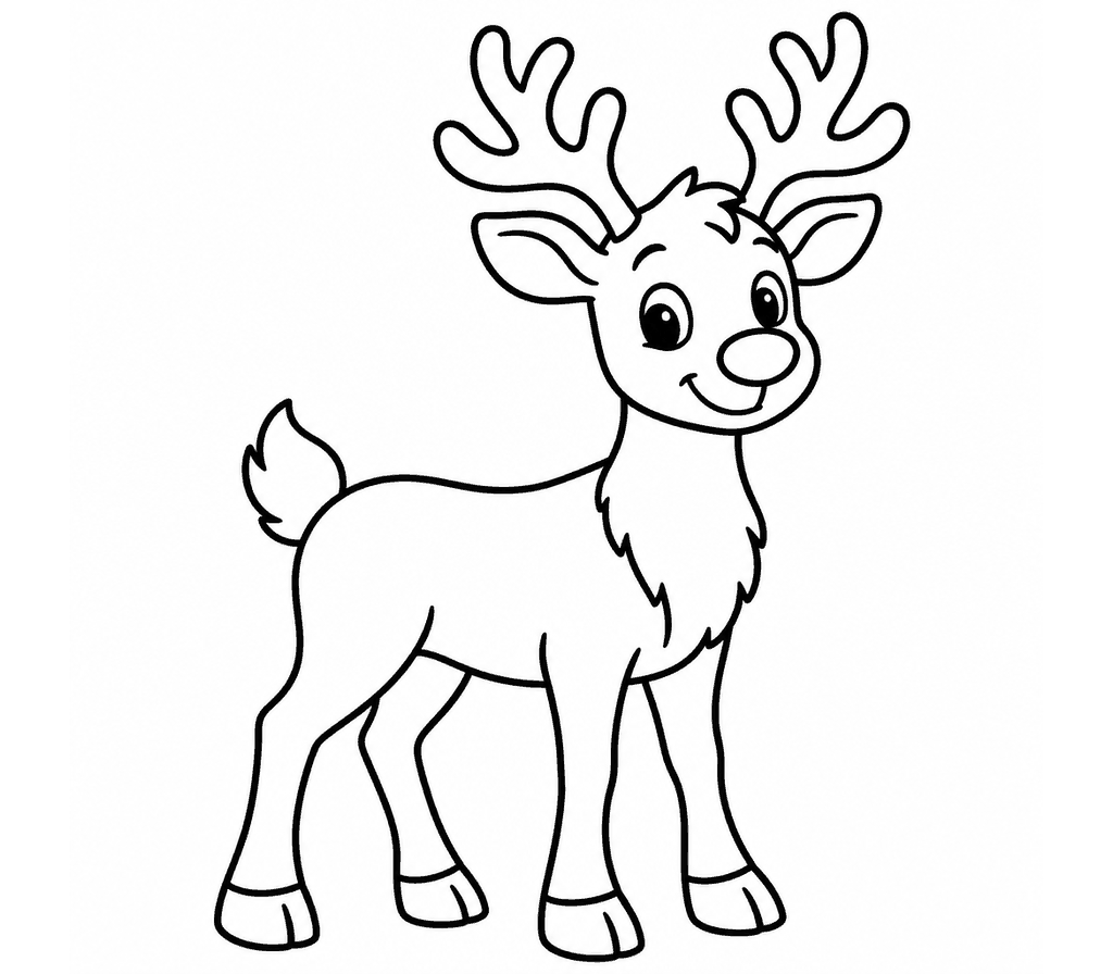 Reindeer coloring page