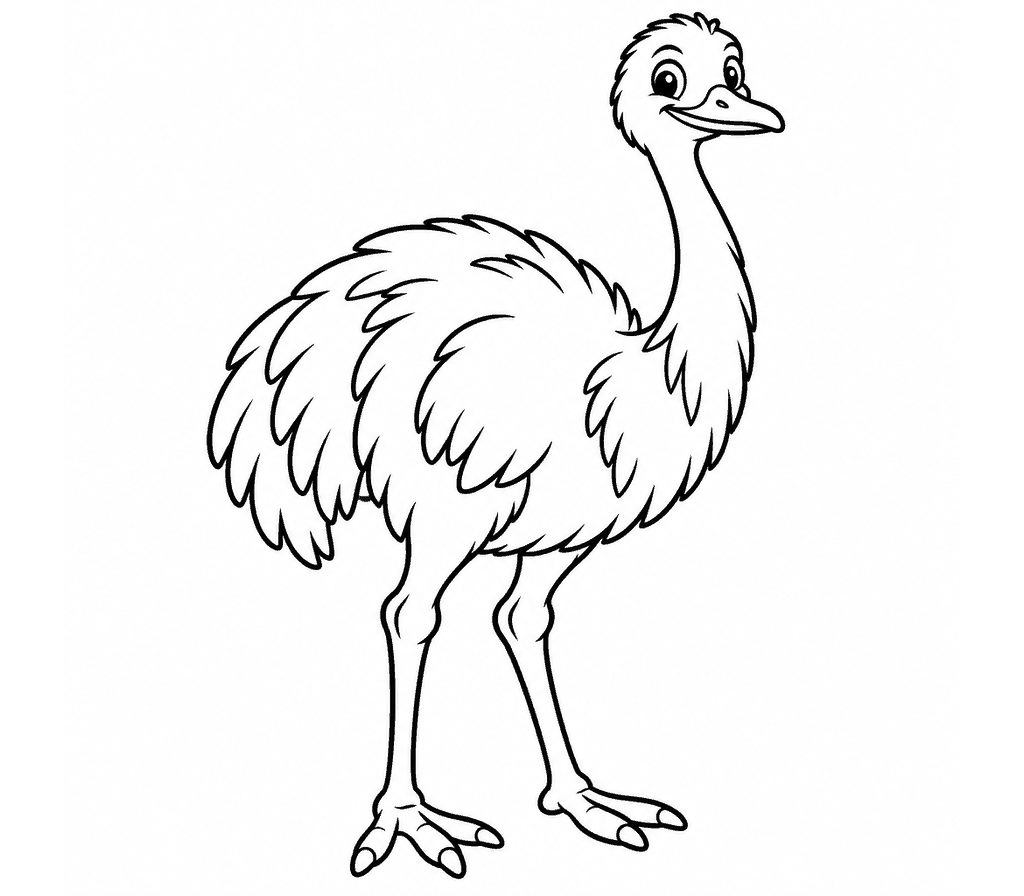 Rhea coloring page
