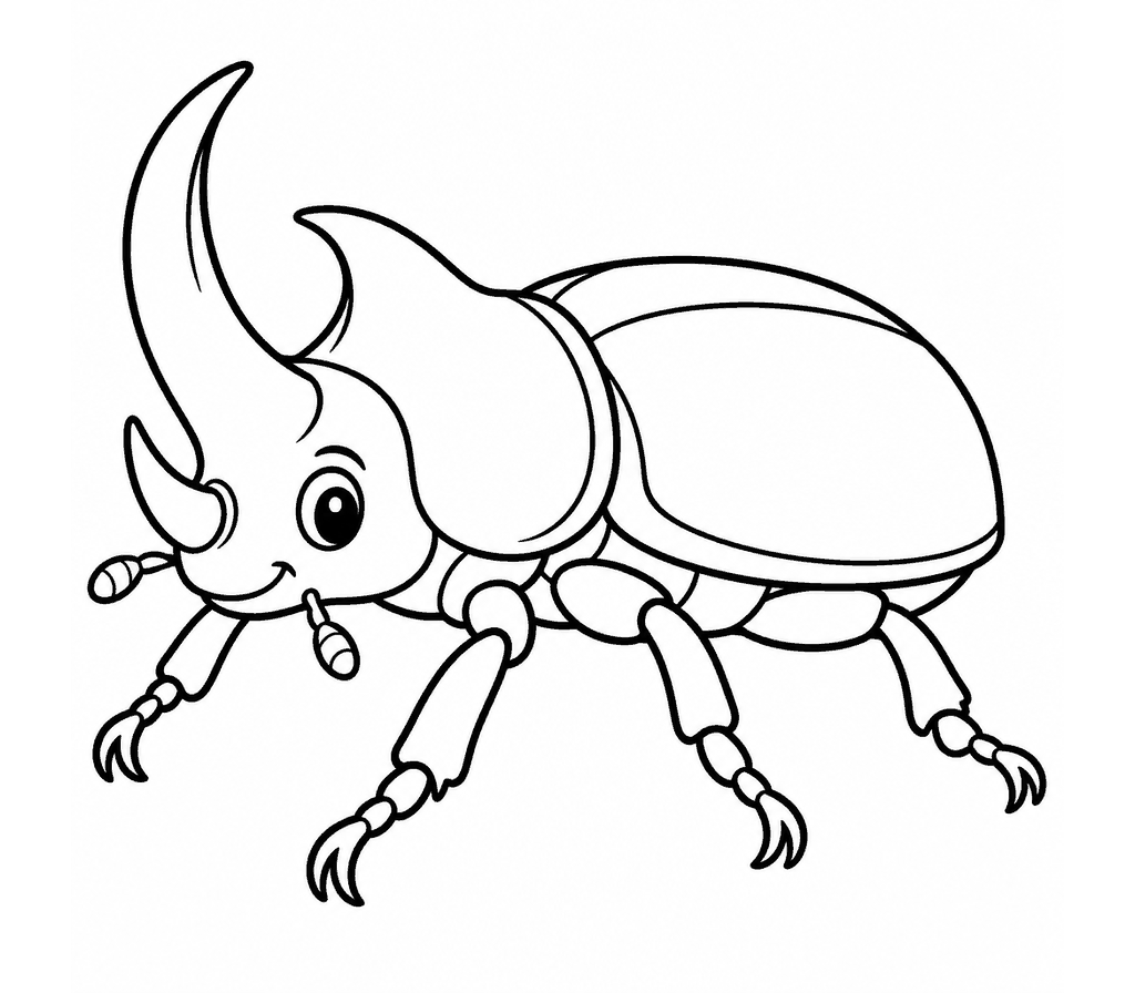 Rhinoceros Beetle coloring page