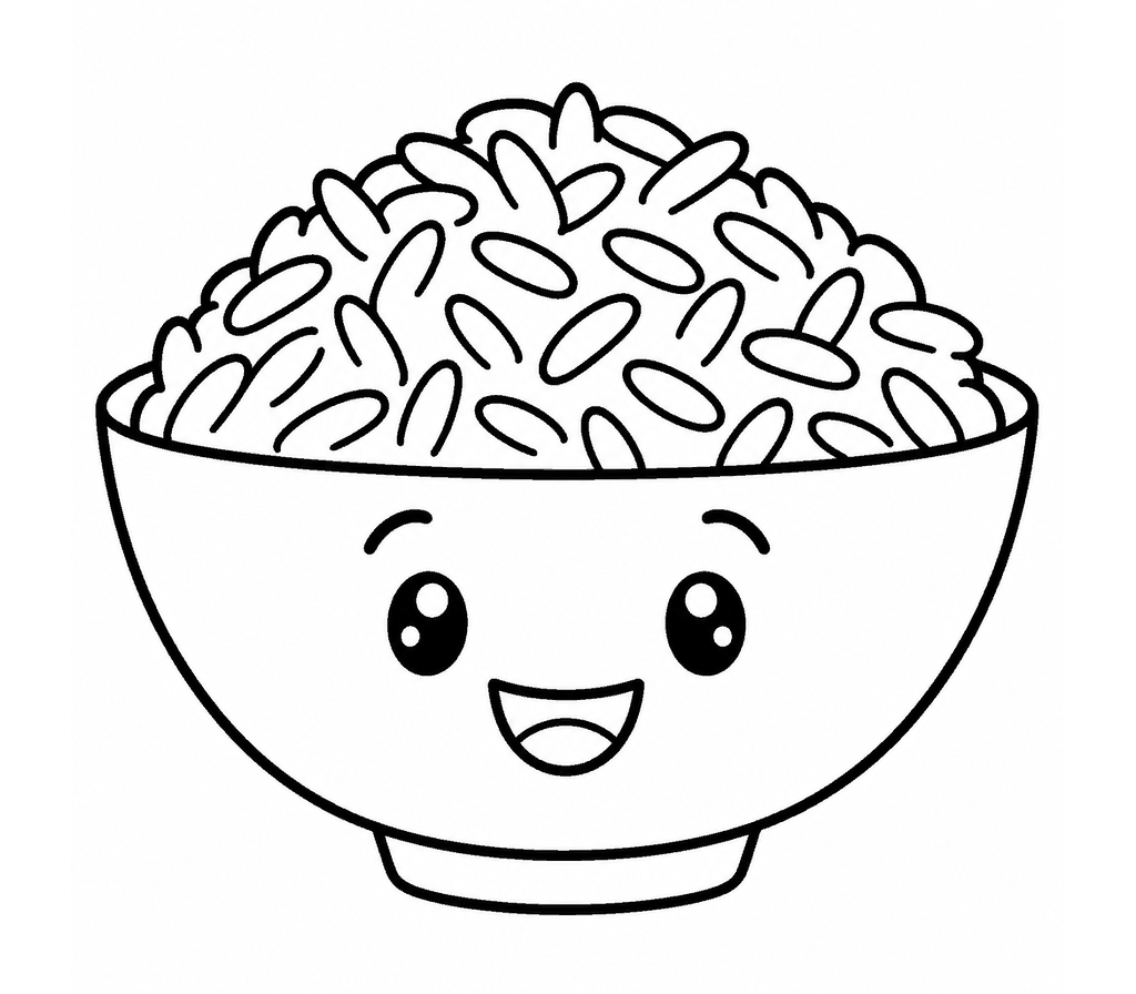 Rice coloring page
