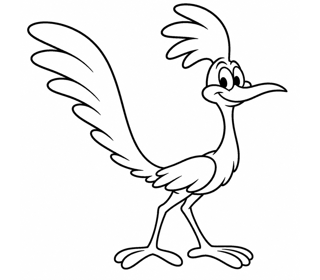 Roadrunner coloring page