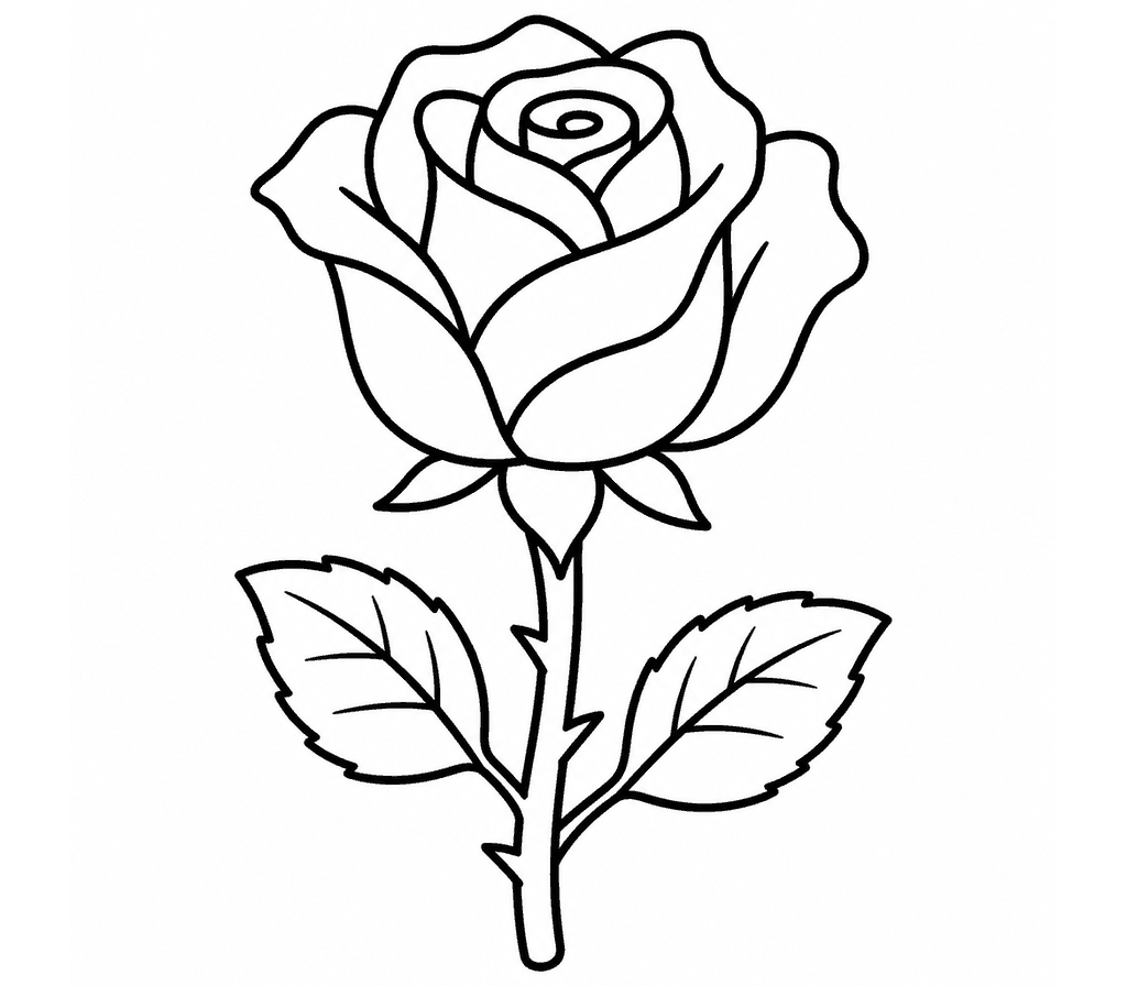 Rose coloring page