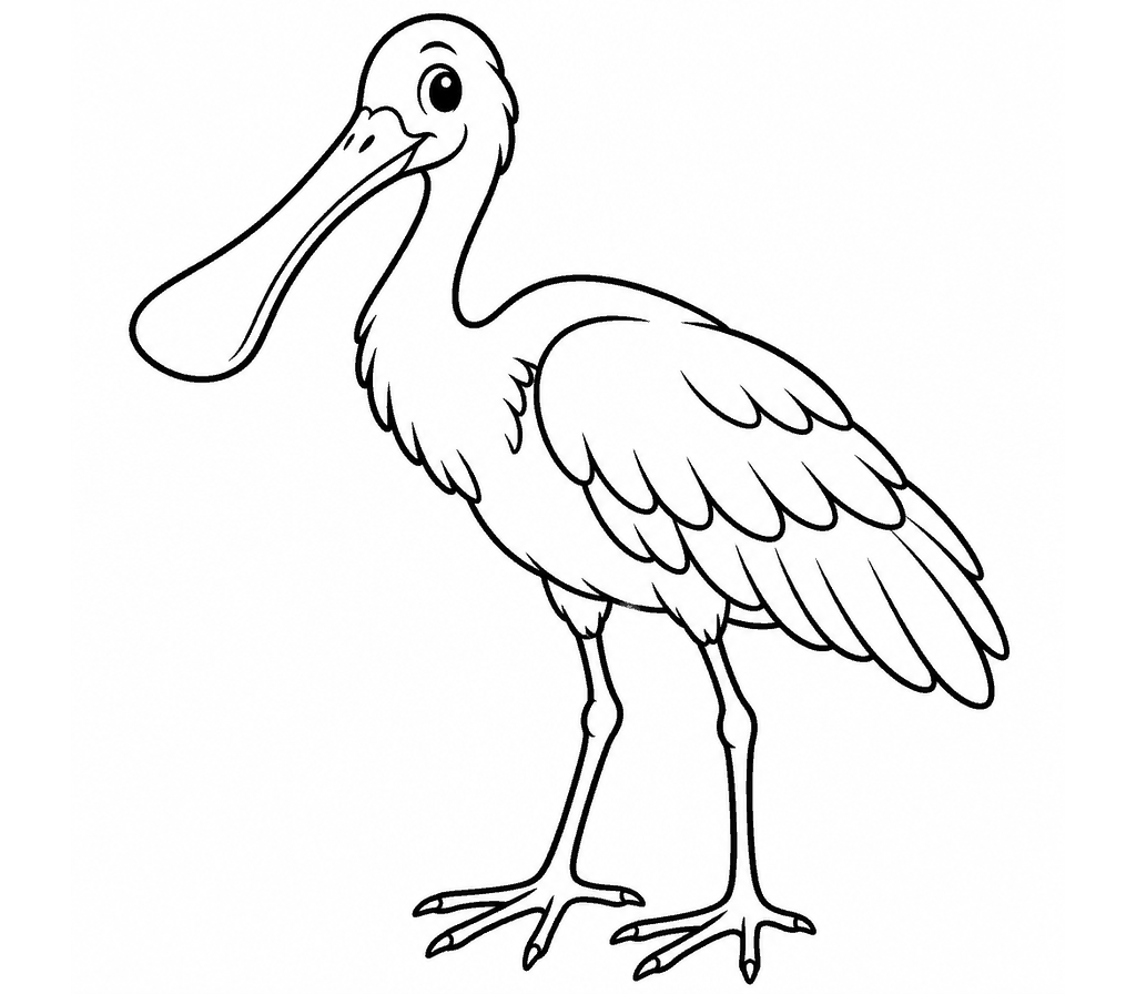 Roseate Spoonbill coloring page