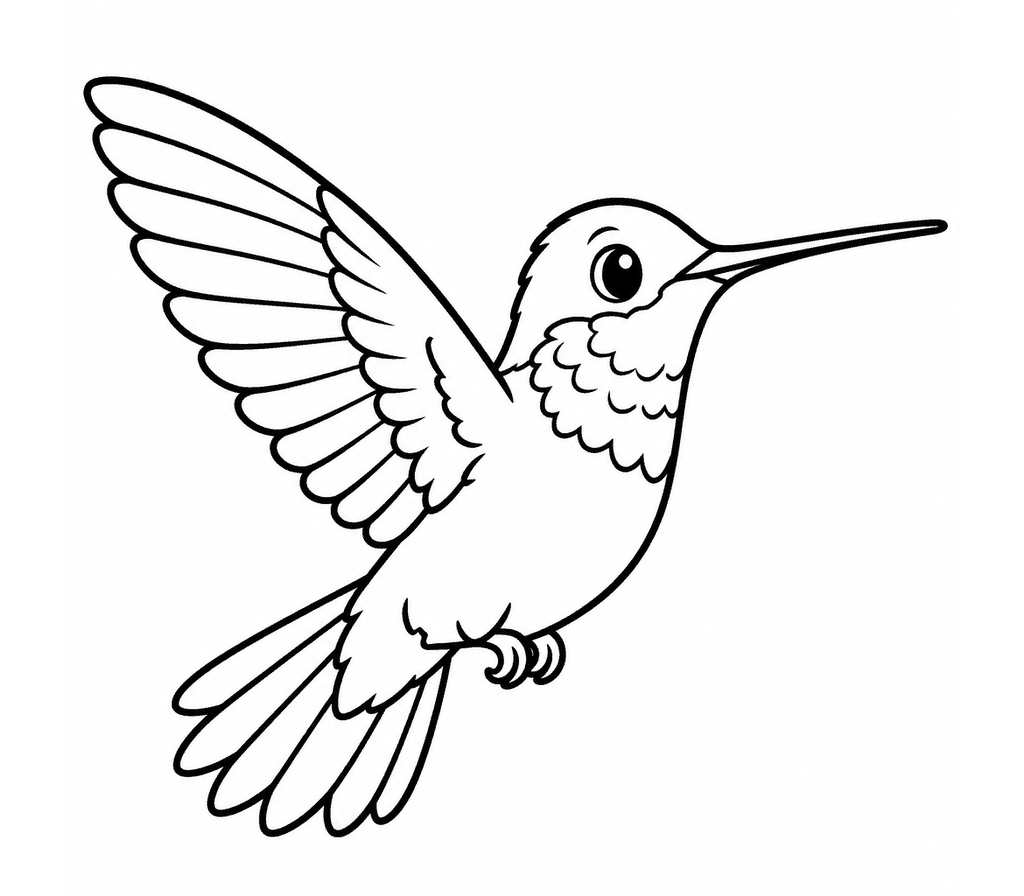 Rufous Hummingbird coloring page