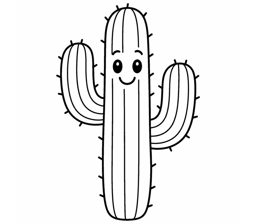 Saguaro Cactus coloring page