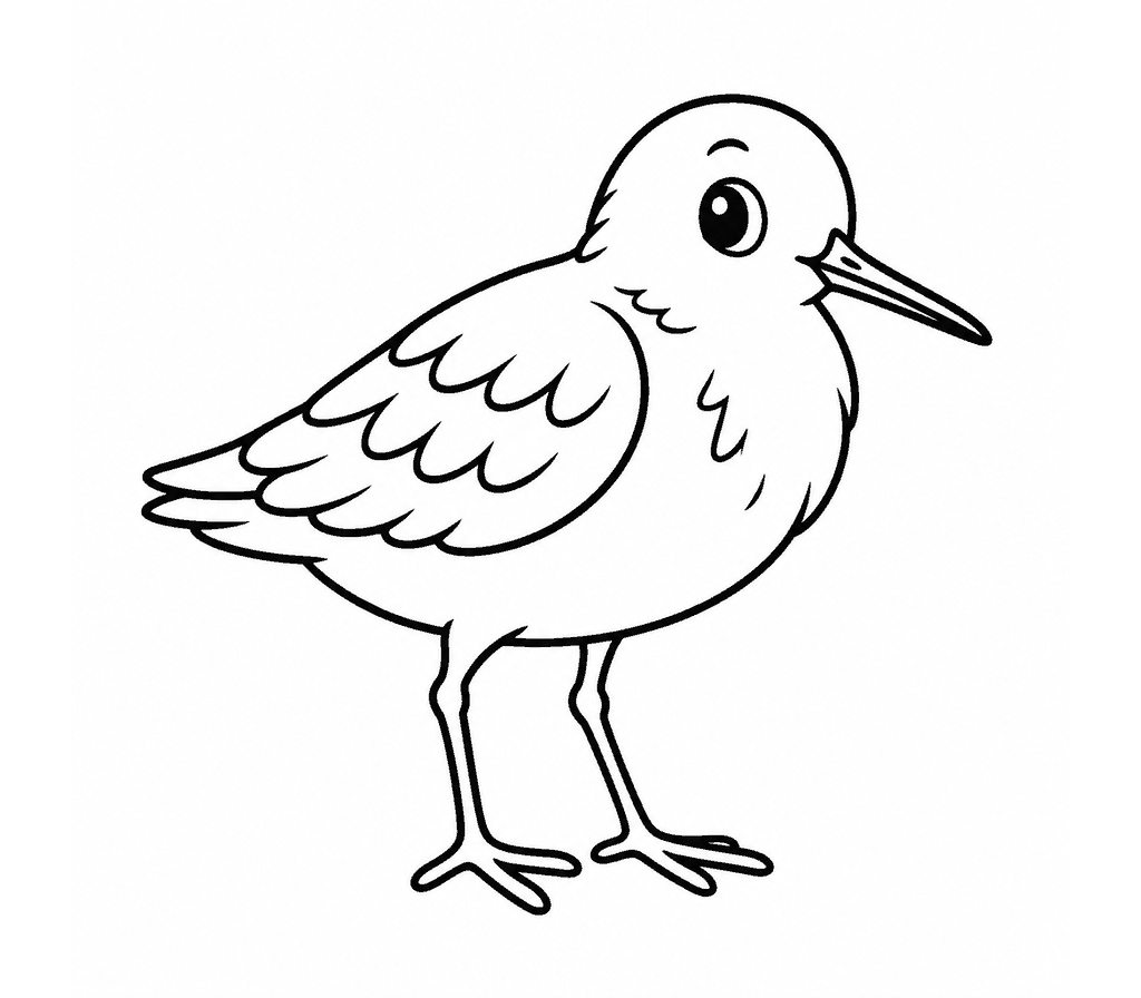 Sanderling coloring page