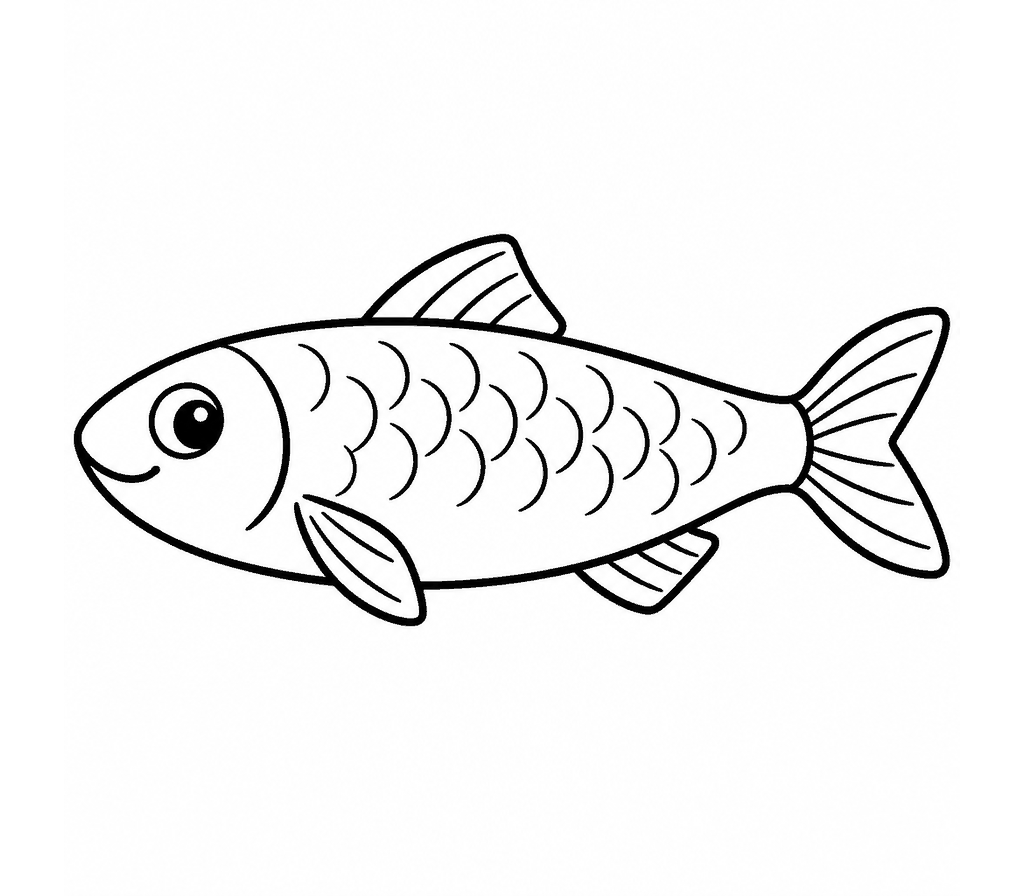 Sardine coloring page