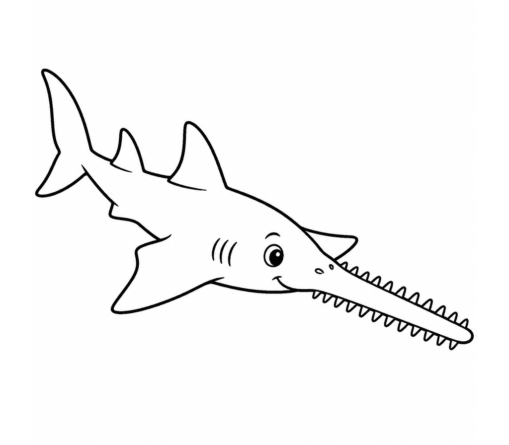 Sawfish coloring page