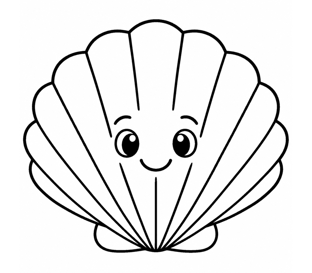 Scallop coloring page