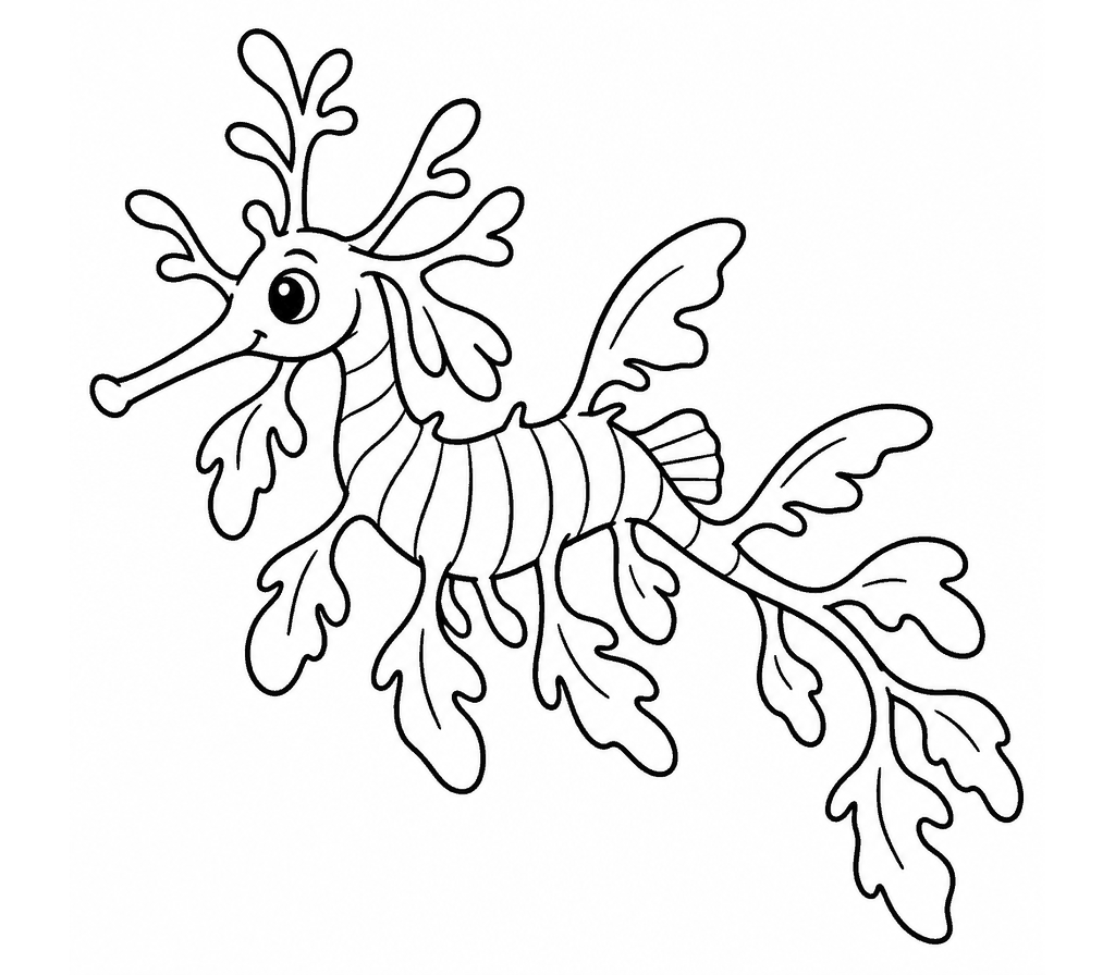 Sea Dragon (Leafy) coloring page