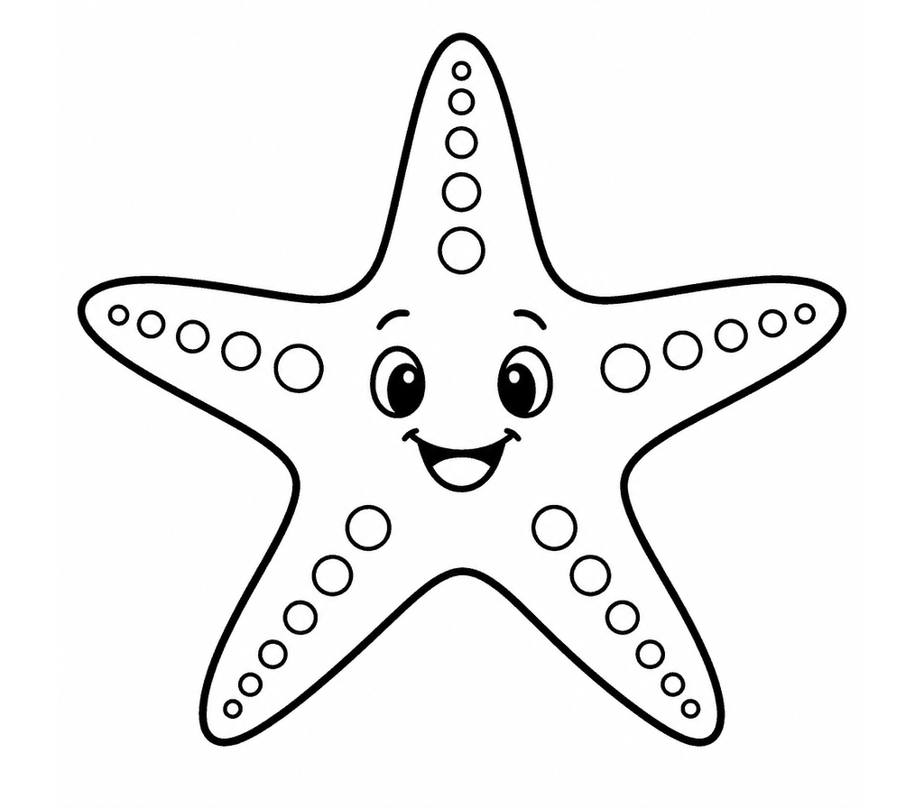Sea Star (Common) coloring page