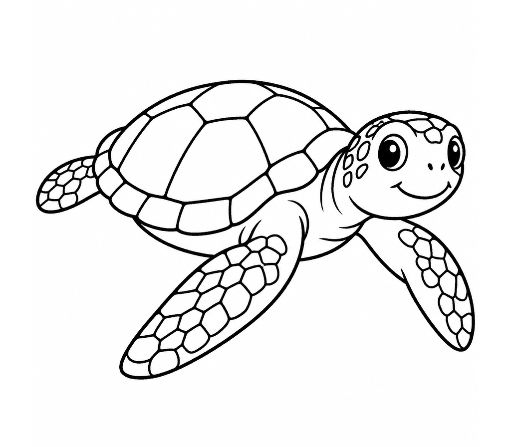 Sea Turtle (Olive Ridley) coloring page
