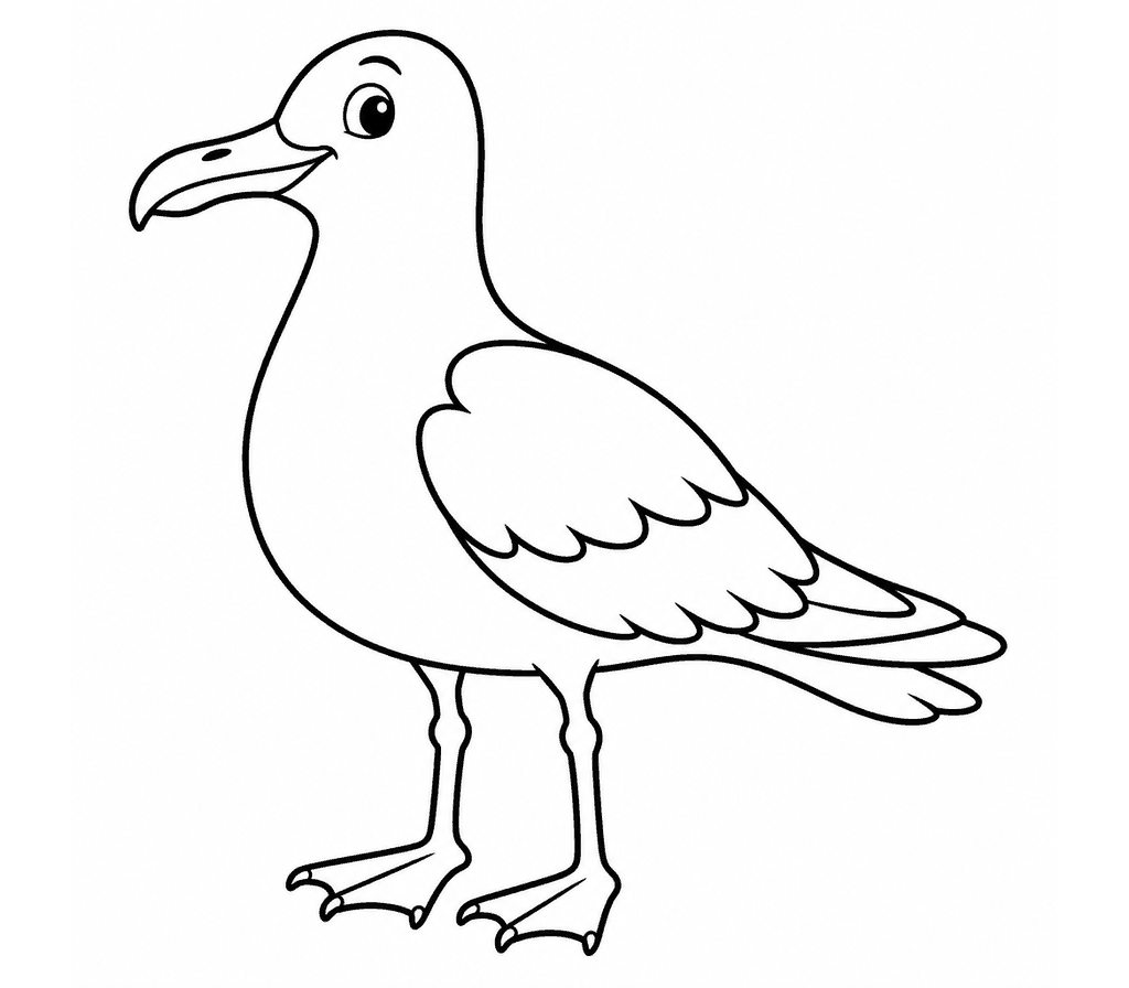 Seagull (Herring) coloring page