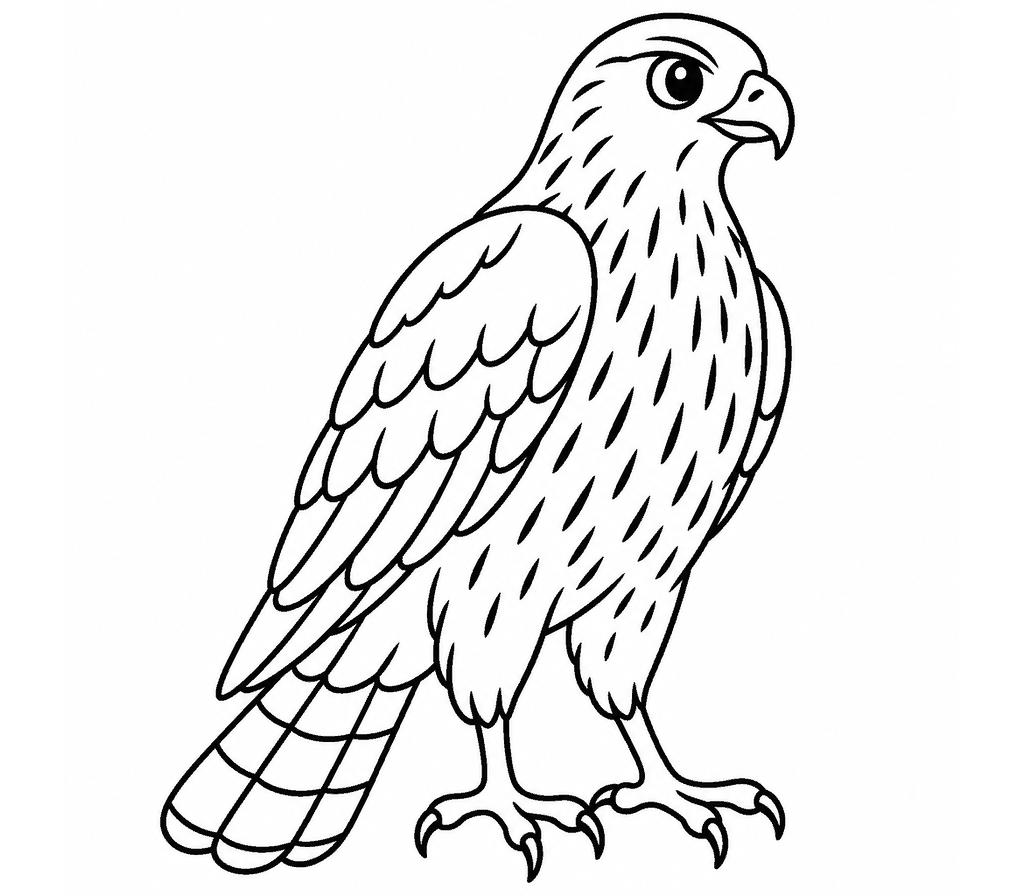 Sharp-shinned Hawk coloring page