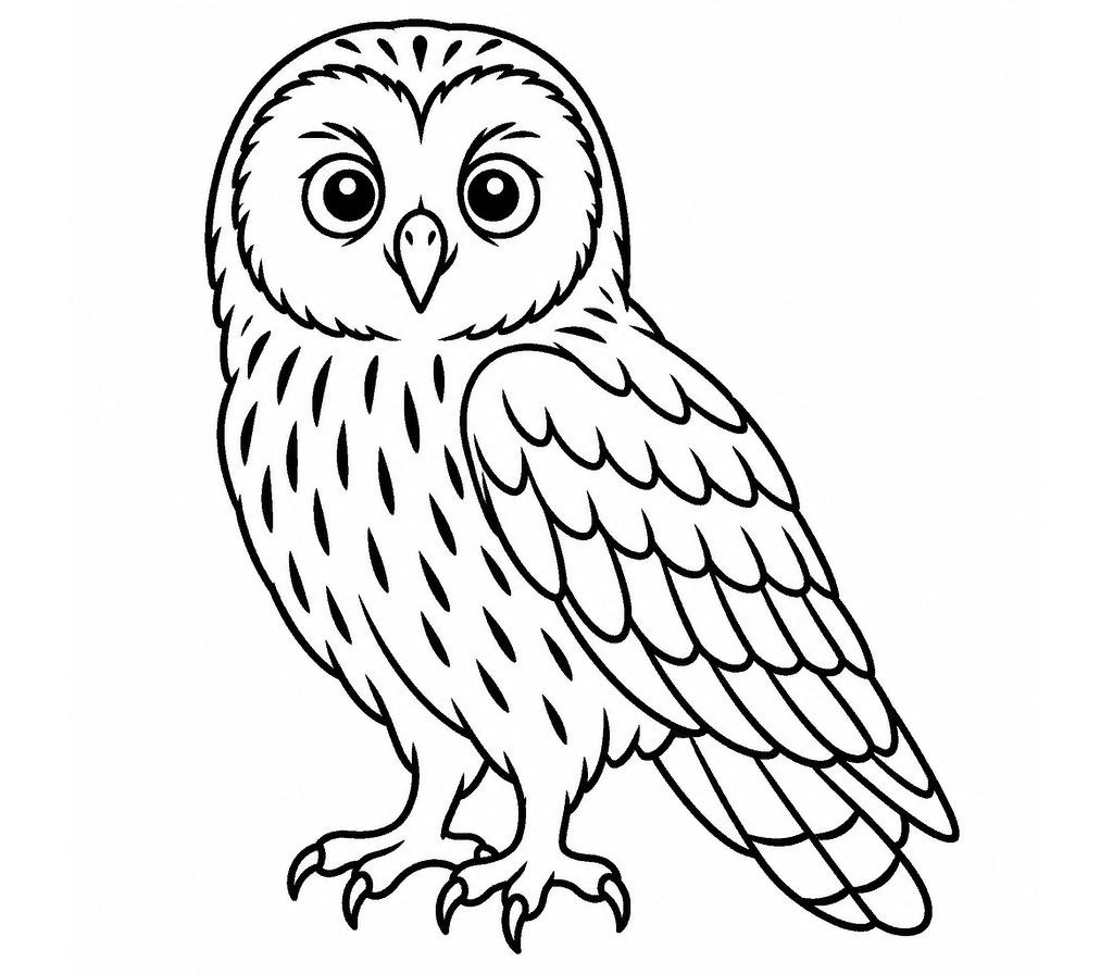 Short-eared Owl coloring page
