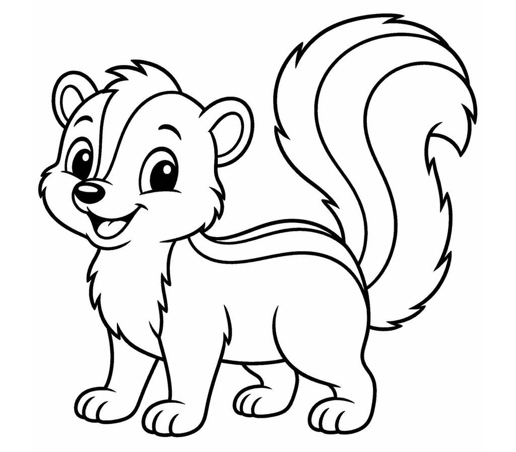 Skunk coloring page