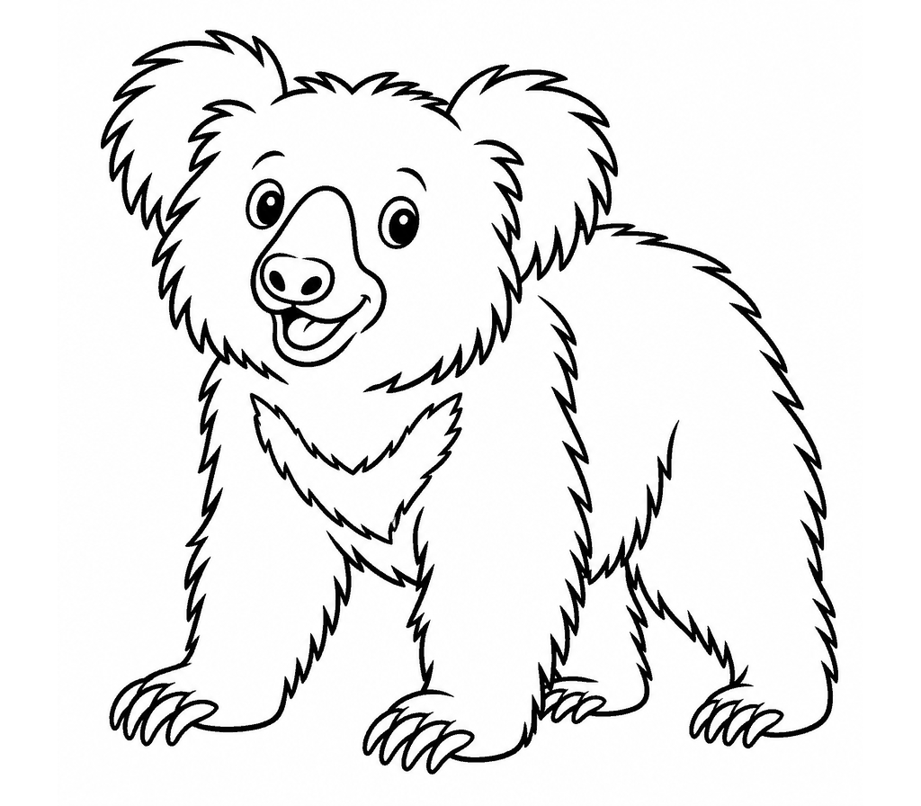 Sloth Bear coloring page