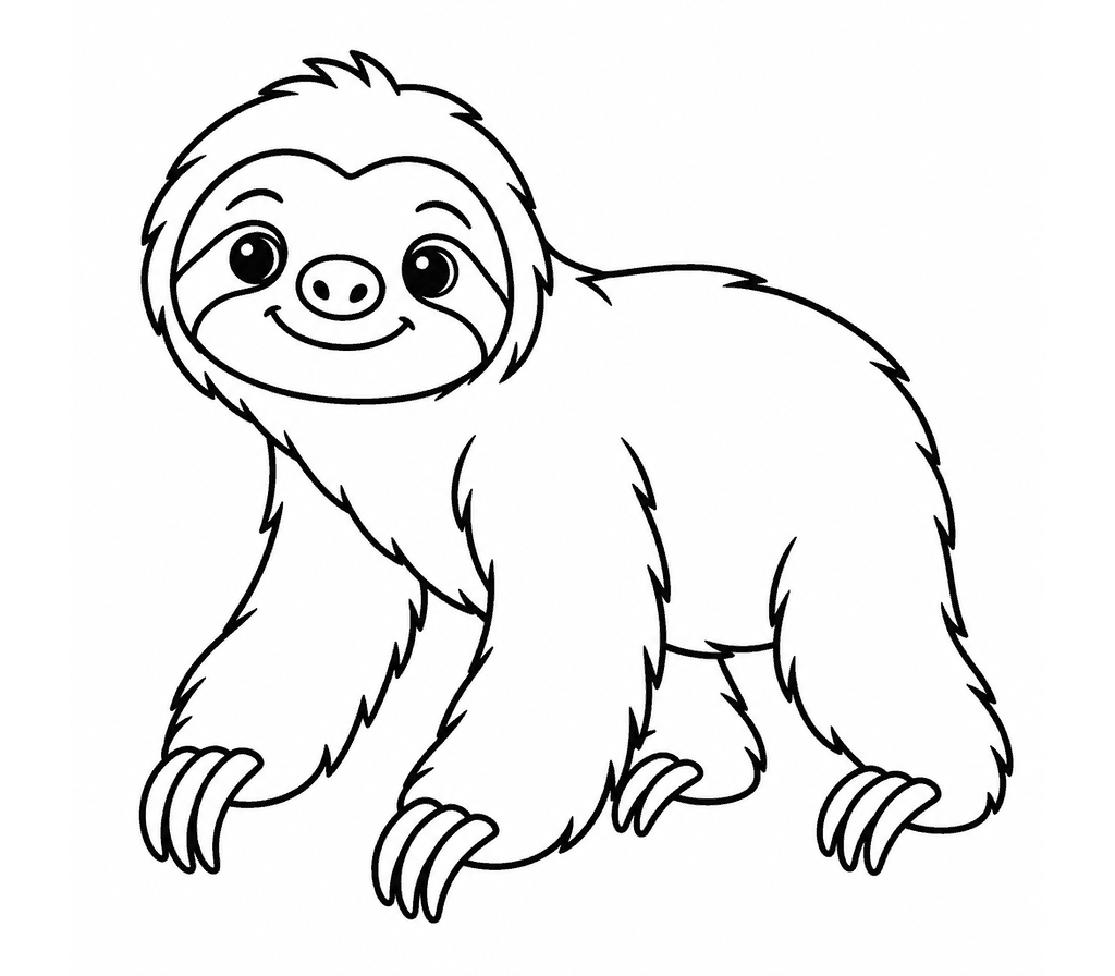 Sloth coloring page