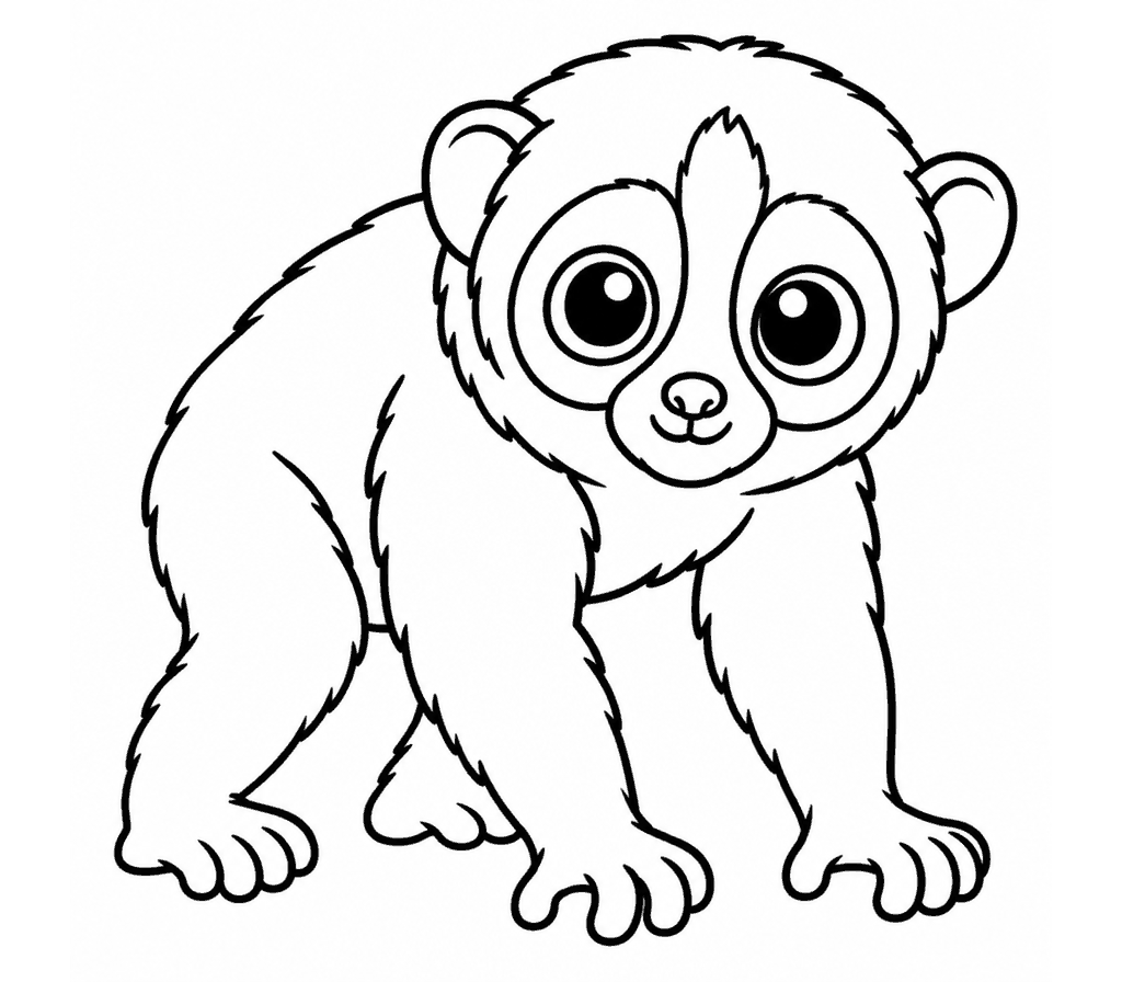 Slow Loris coloring page