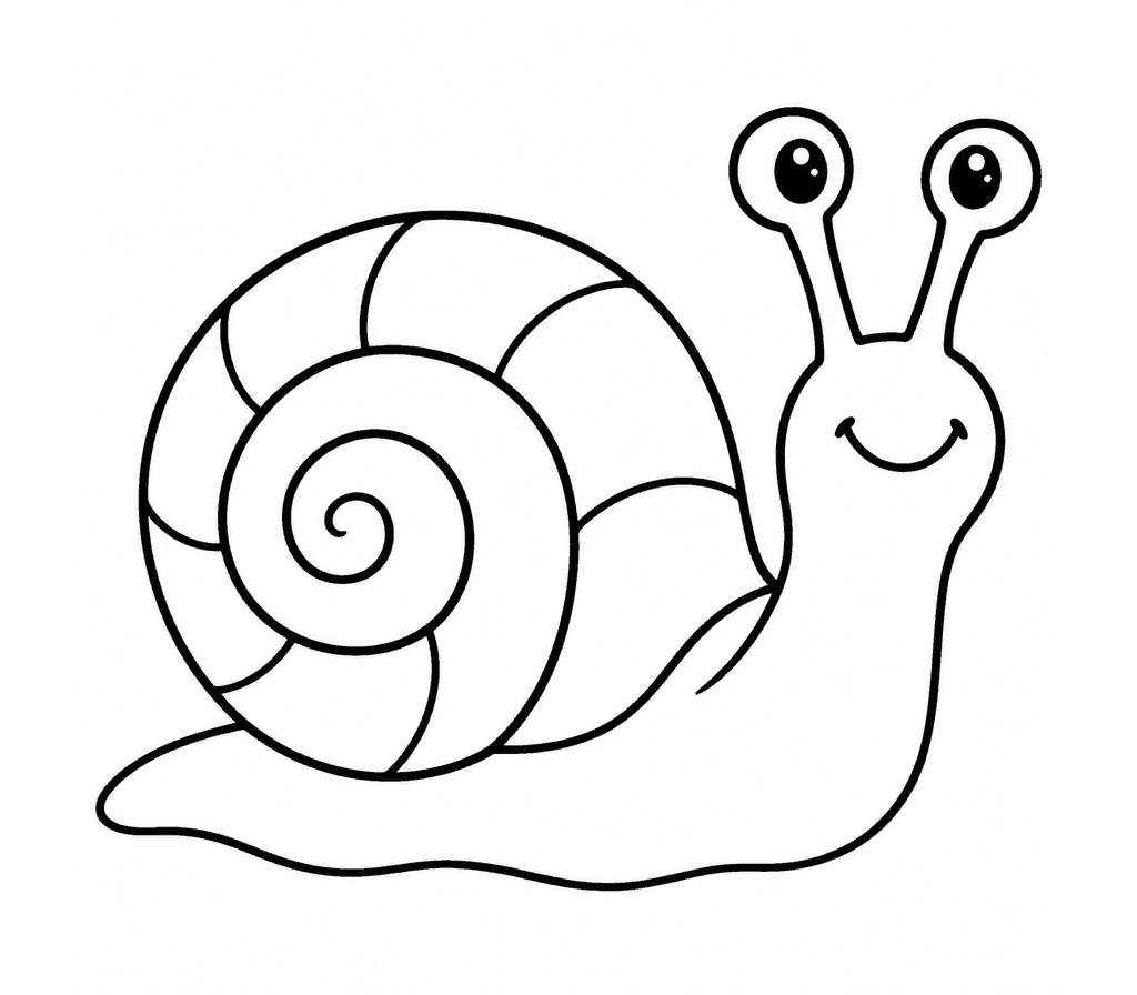 Snail (Garden) coloring page