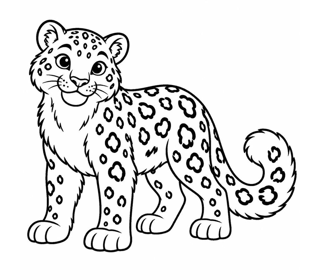Snow Leopard coloring page