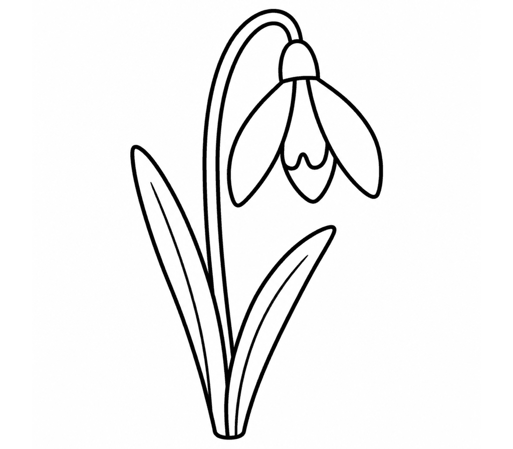 Snowdrop coloring page