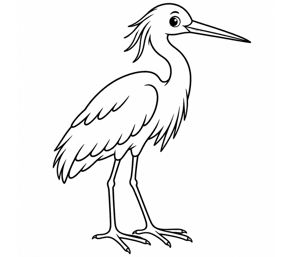 Snowy Egret coloring page