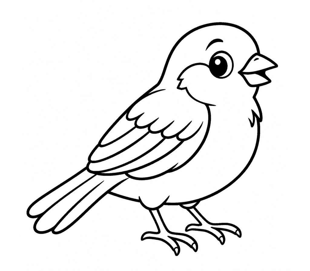 Sparrow coloring page