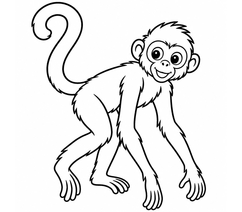 Spider Monkey coloring page