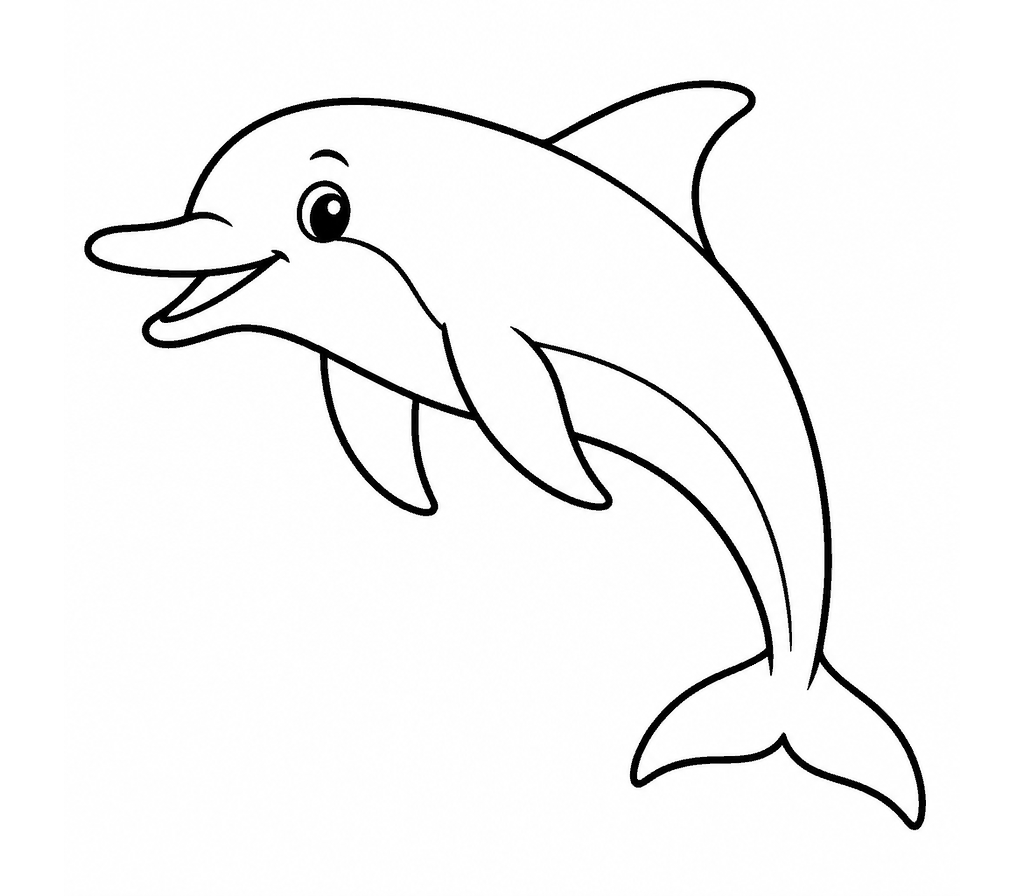 Spinner Dolphin coloring page