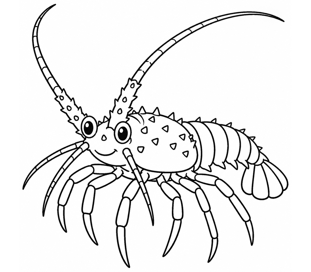 Spiny Lobster coloring page