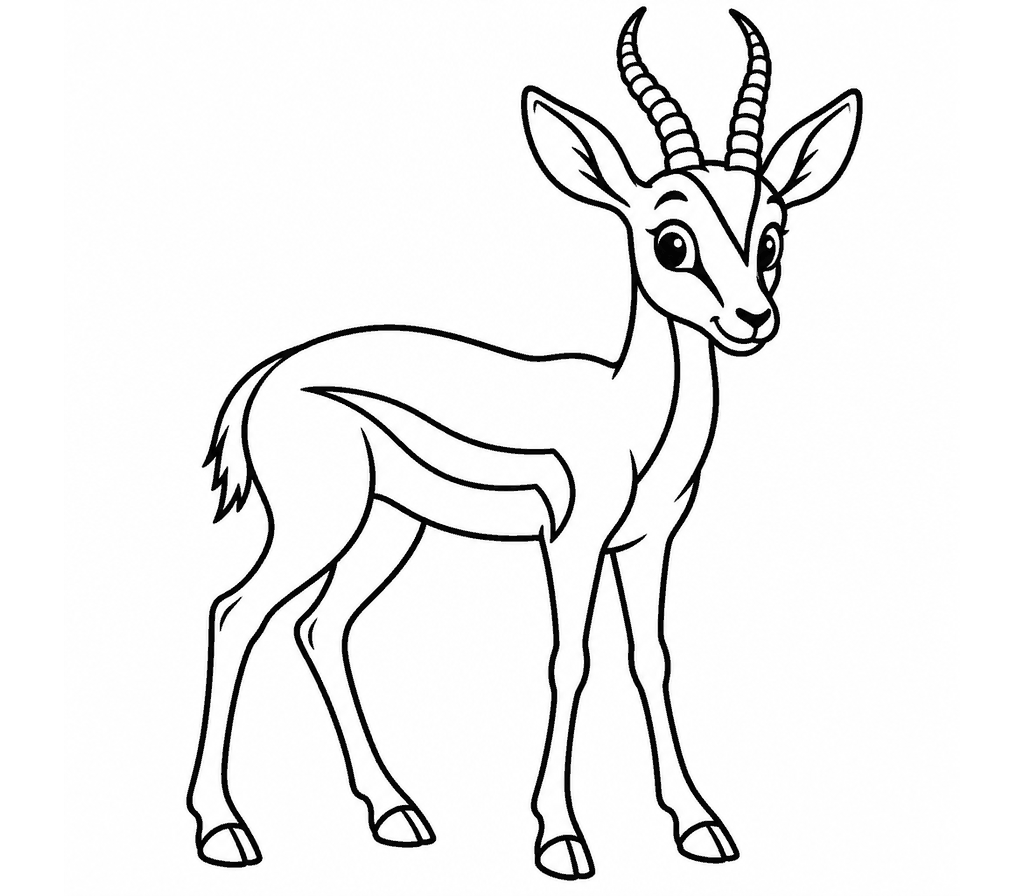 Springbok coloring page