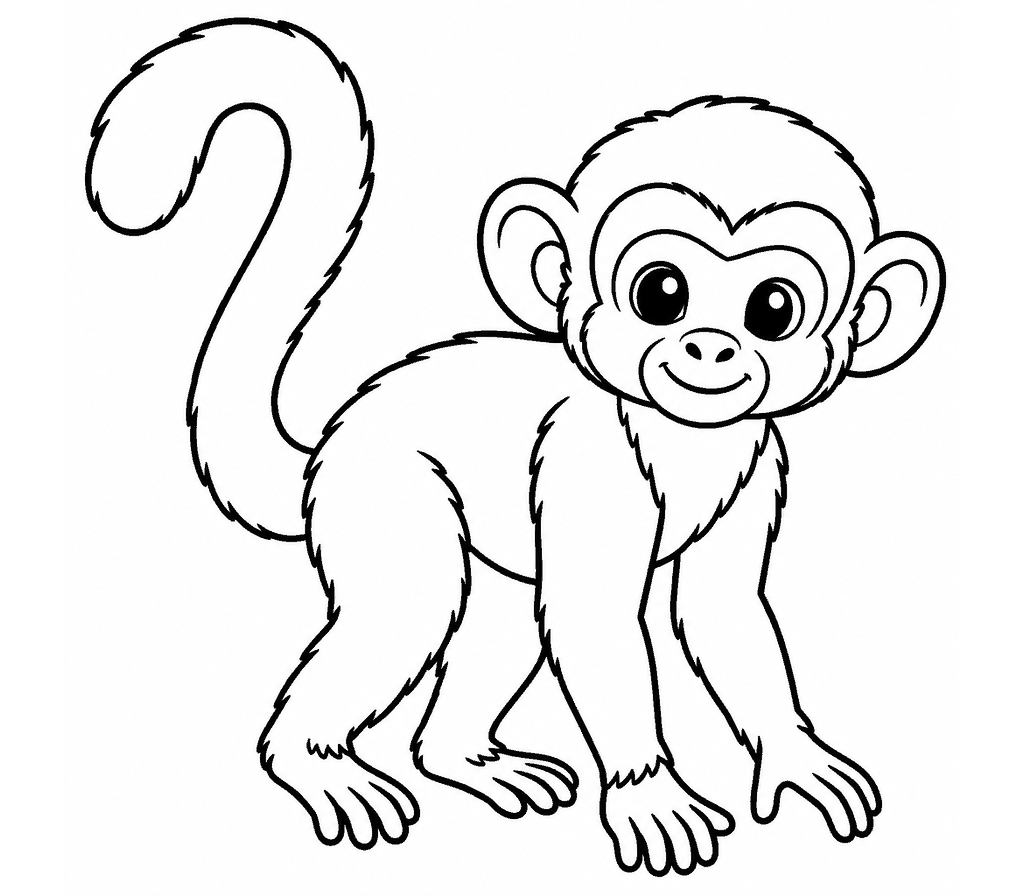 Squirrel Monkey coloring page