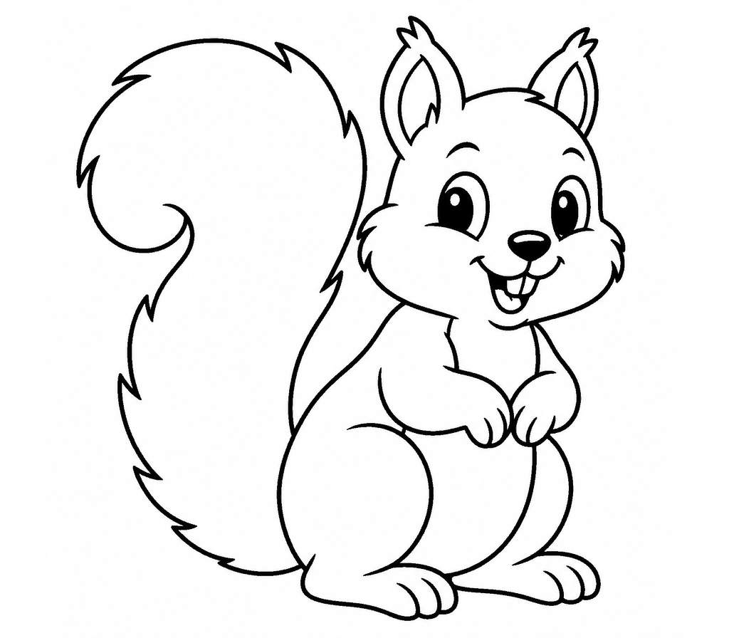 Squirrel coloring page
