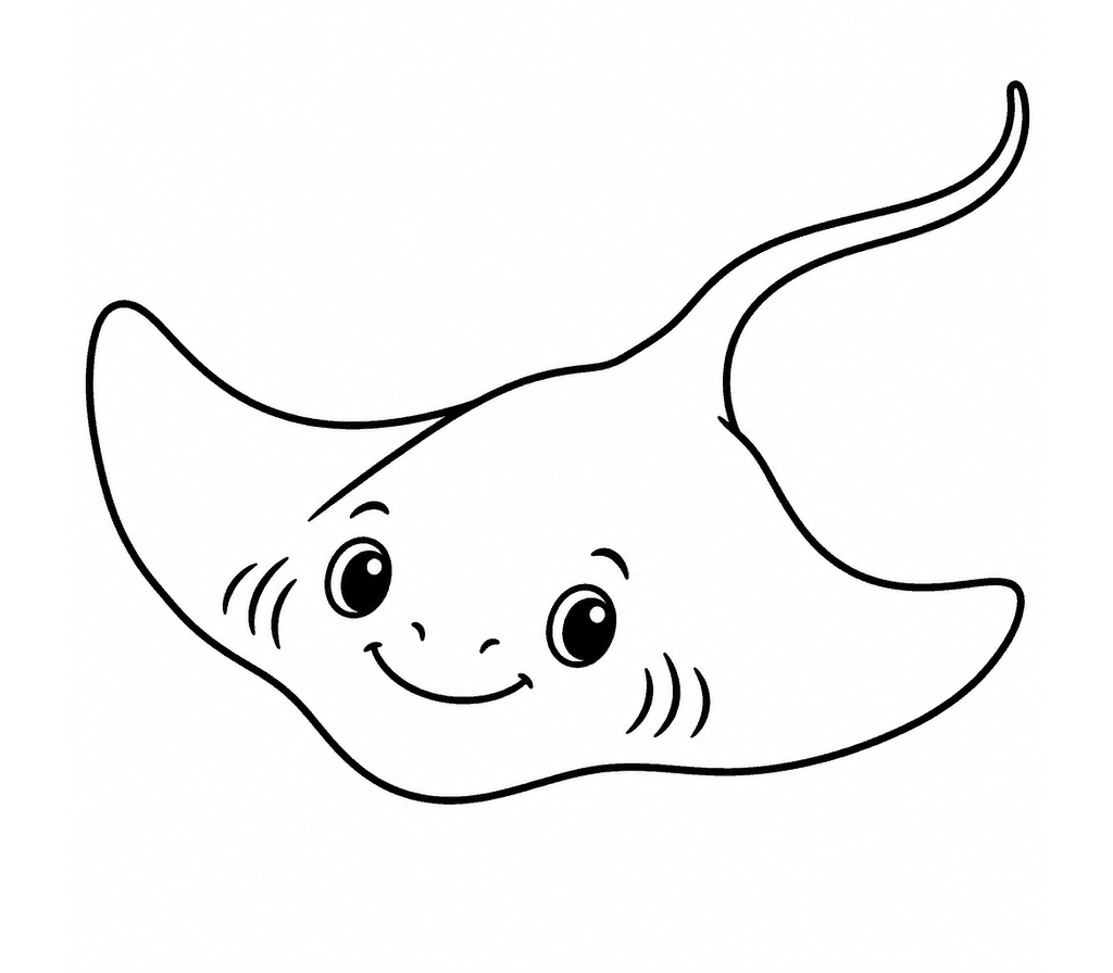 Stingray coloring page