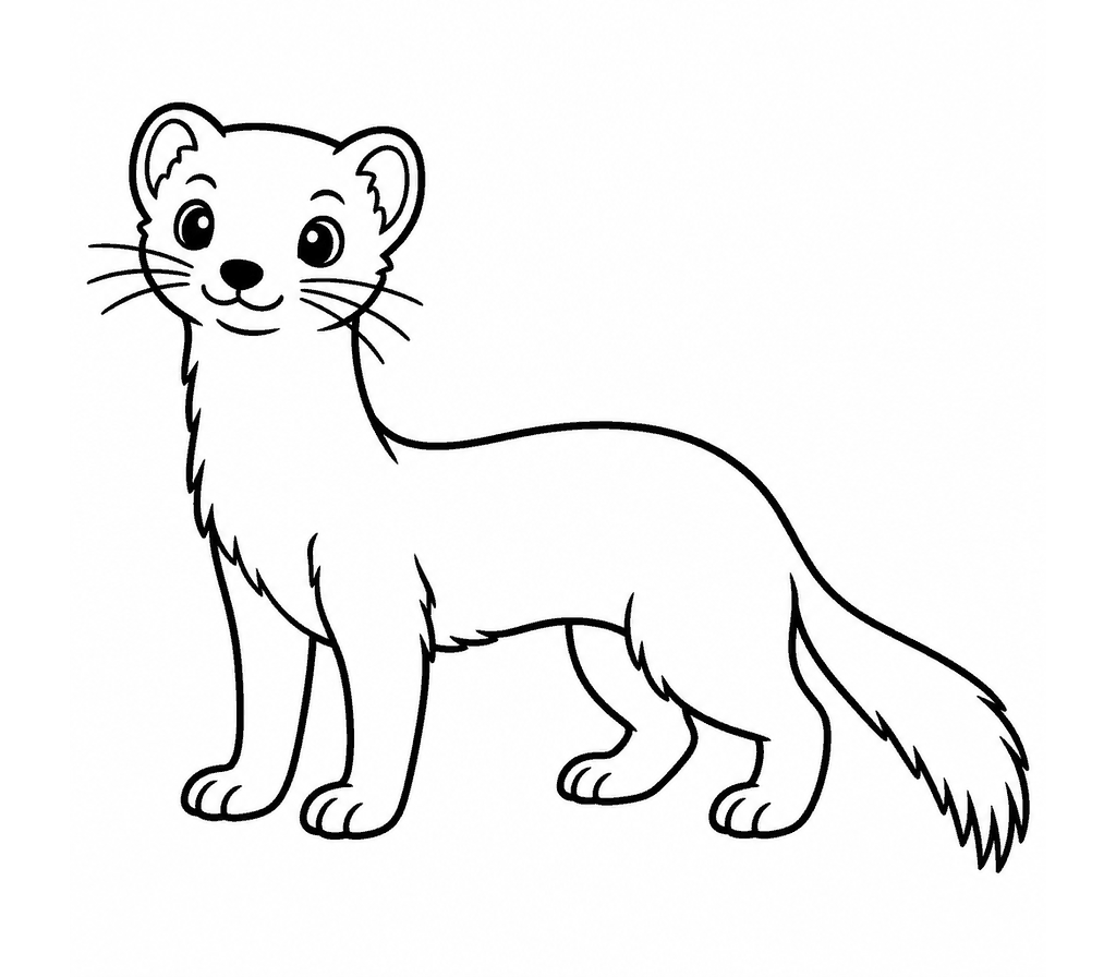 Stoat coloring page