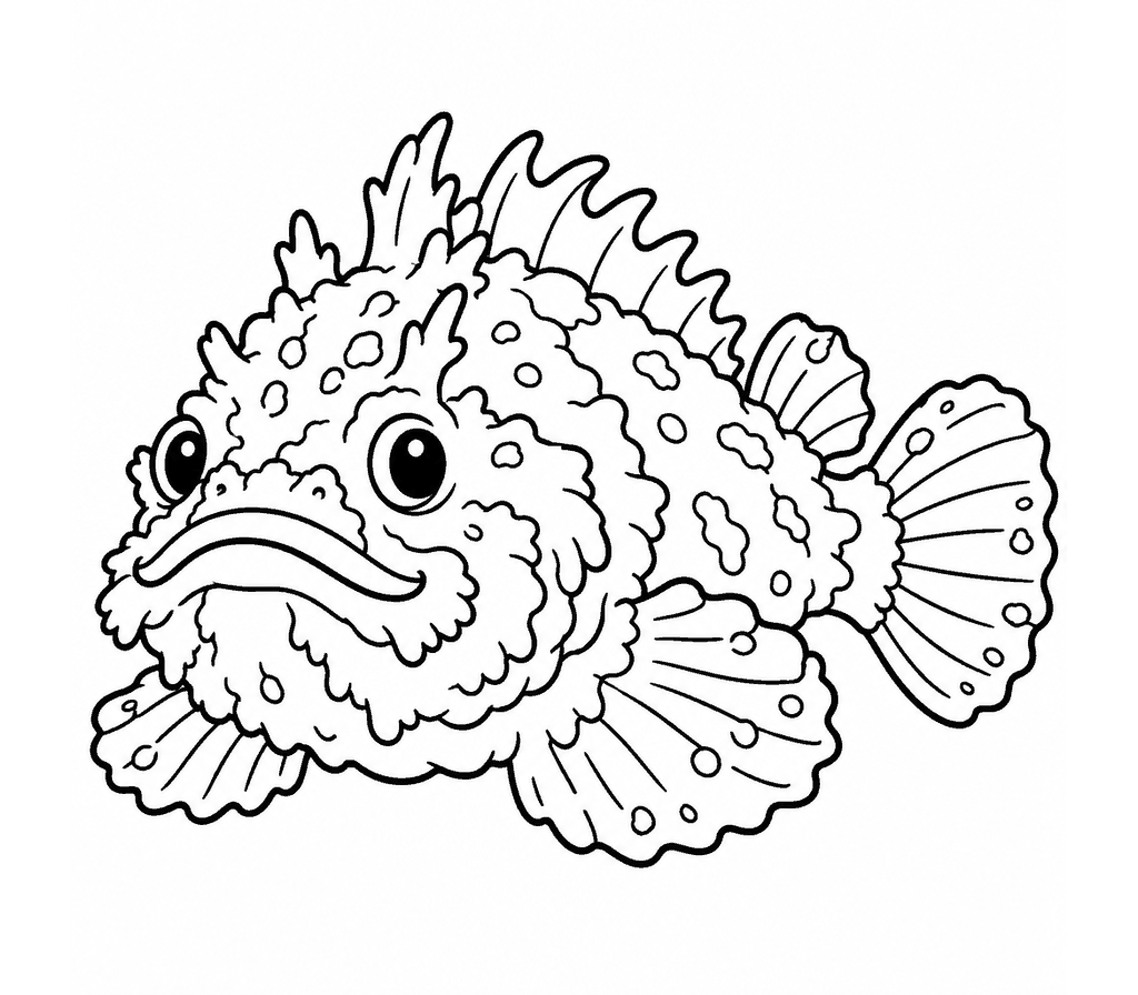 Stonefish coloring page