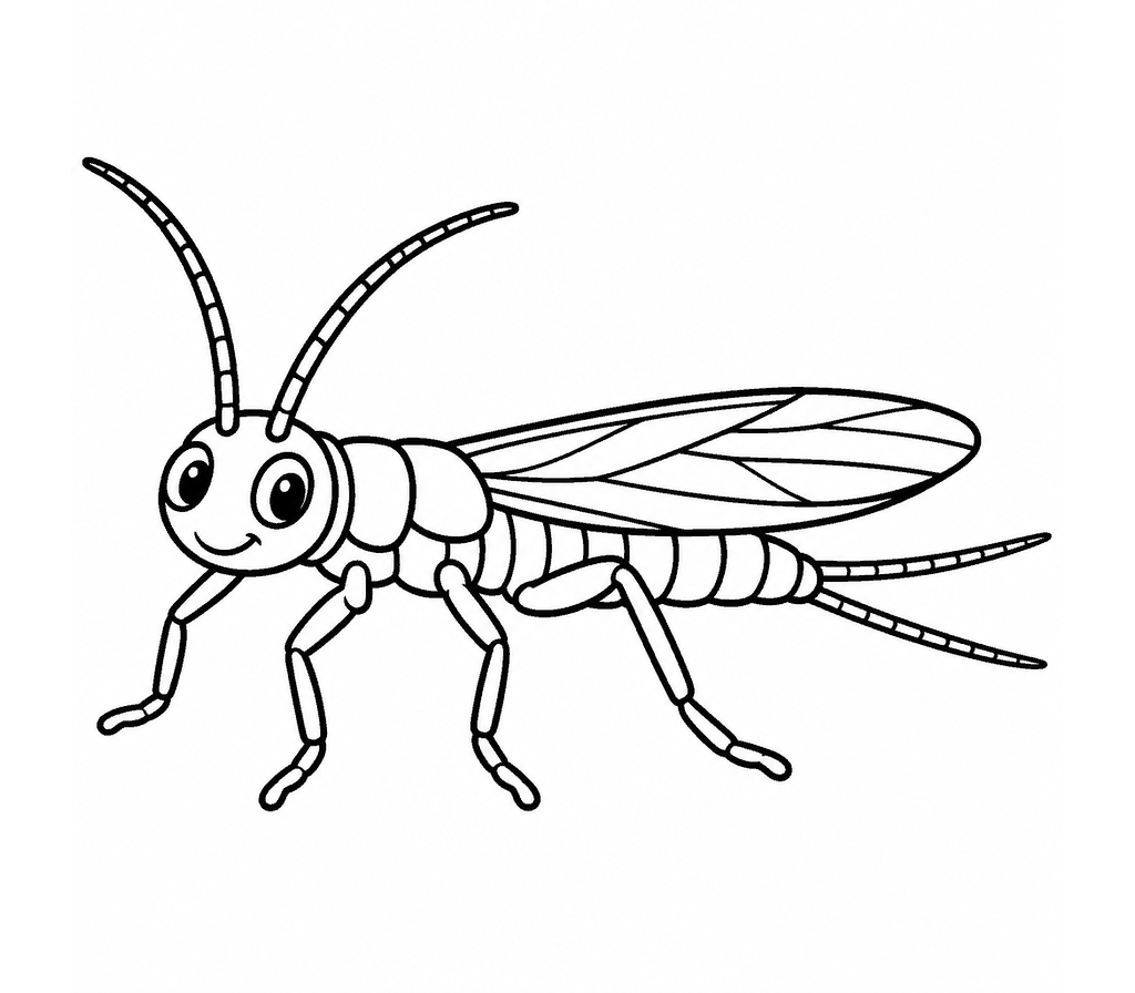 Stonefly coloring page