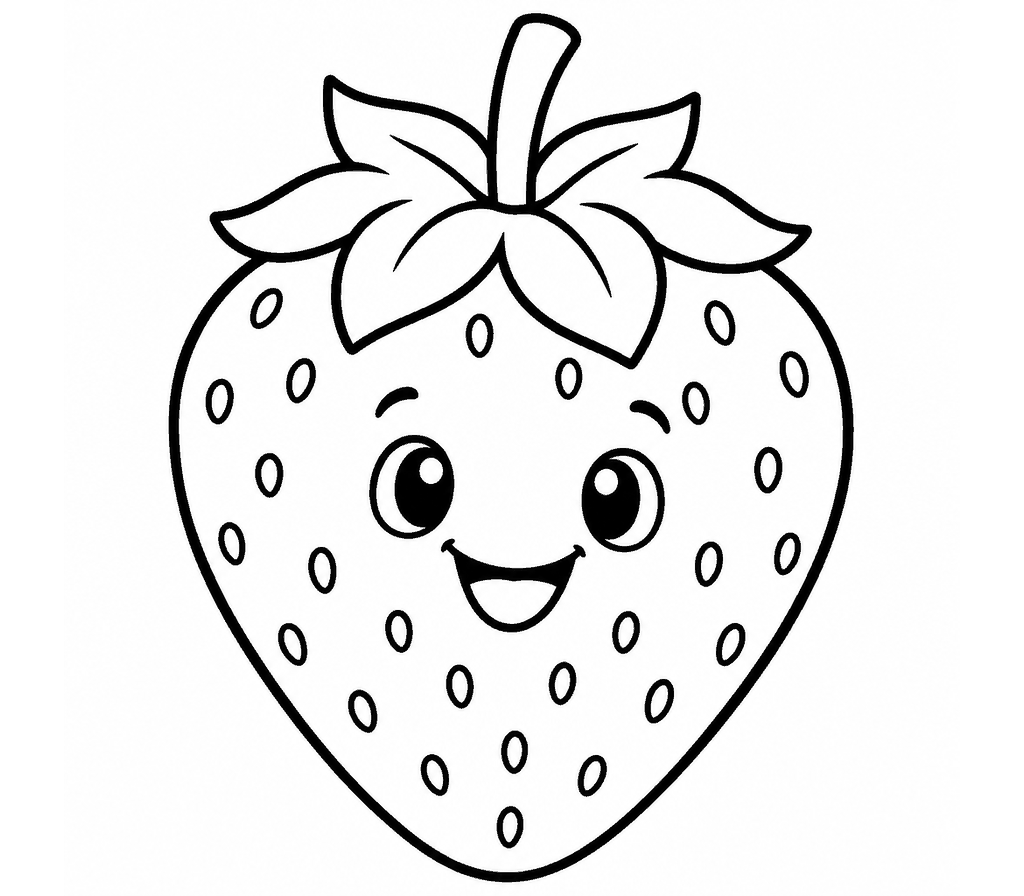Strawberry coloring page