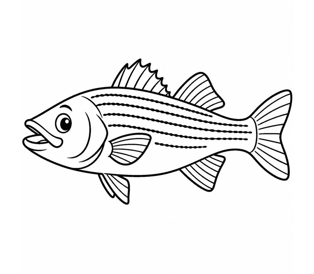 Striped Bass coloring page