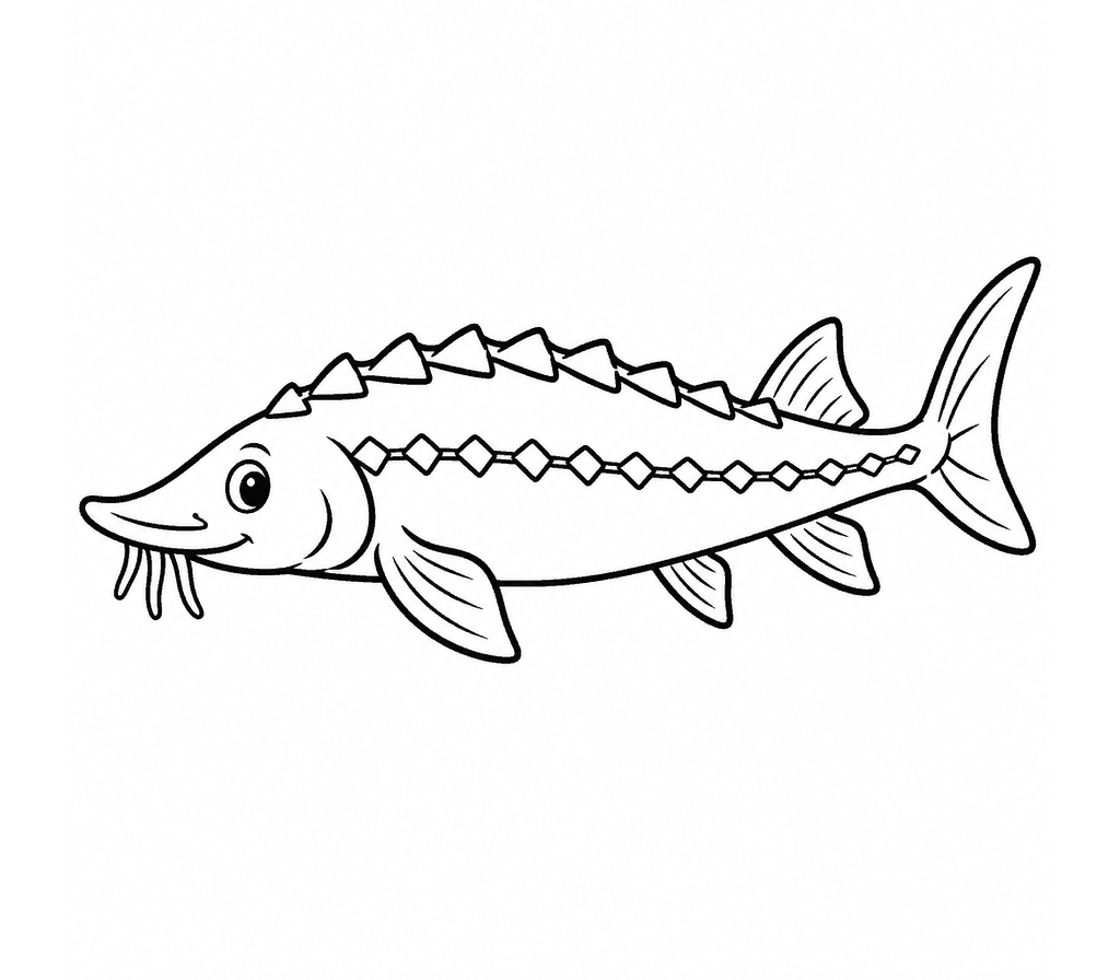 Sturgeon coloring page