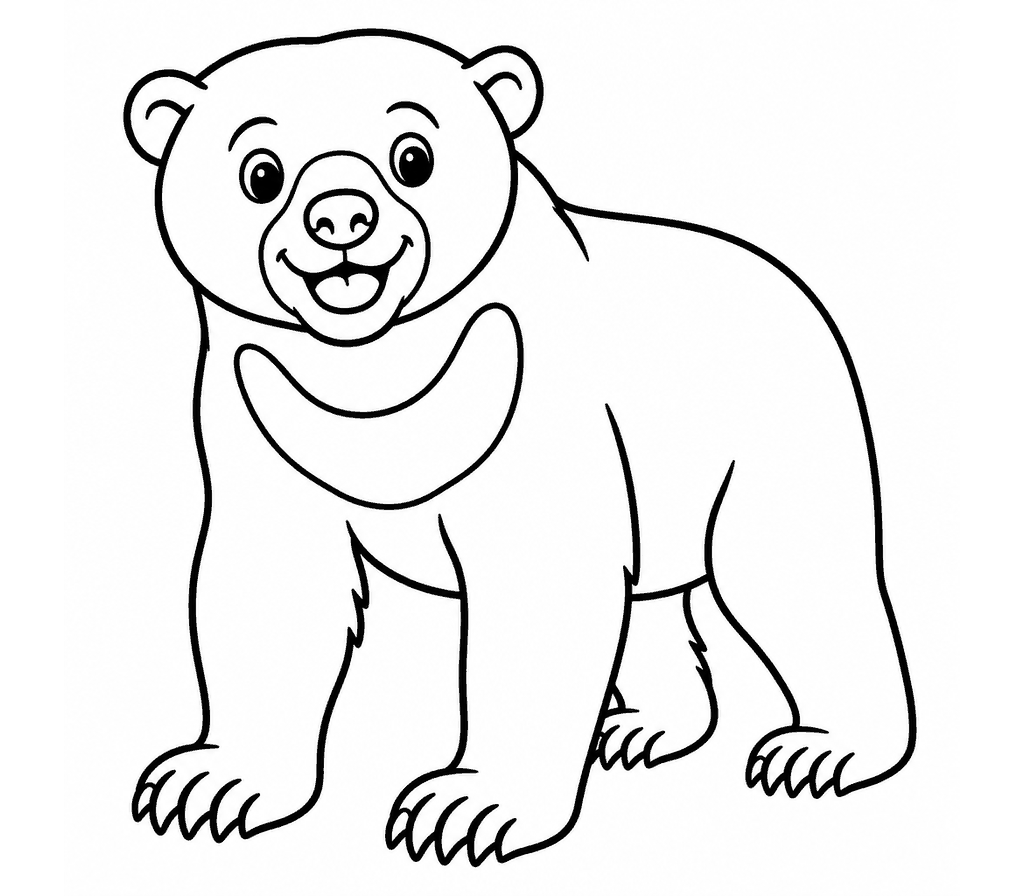 Sun Bear coloring page