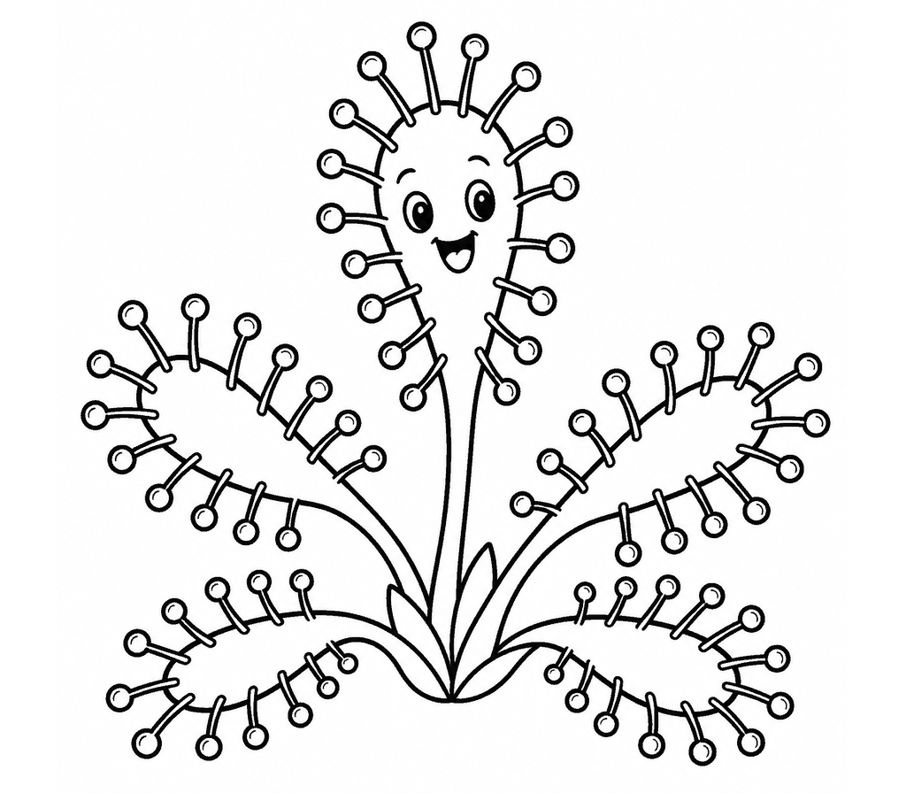 Sundew coloring page