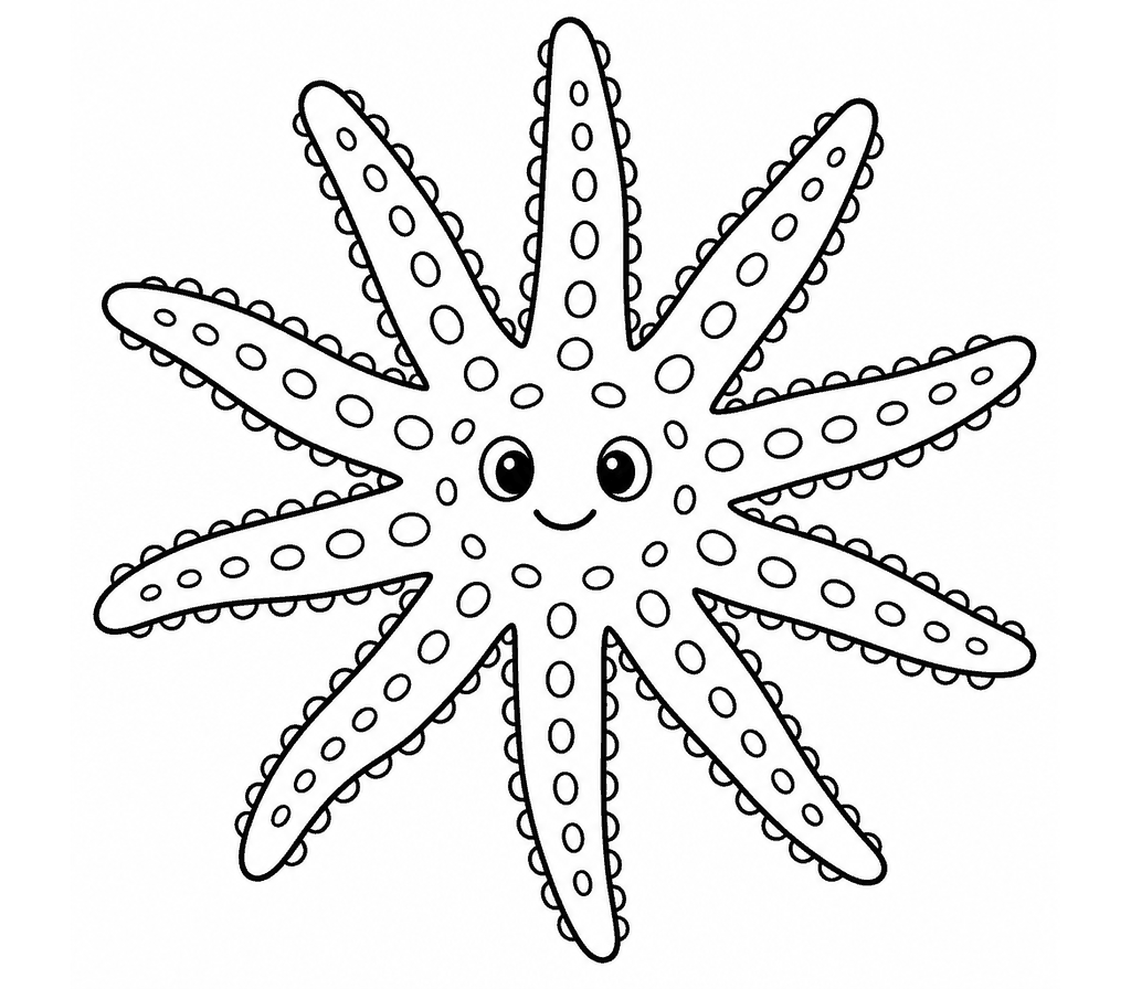 Sunflower Sea Star coloring page