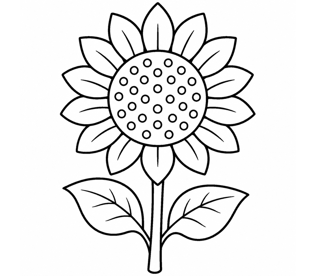 Sunflower coloring page