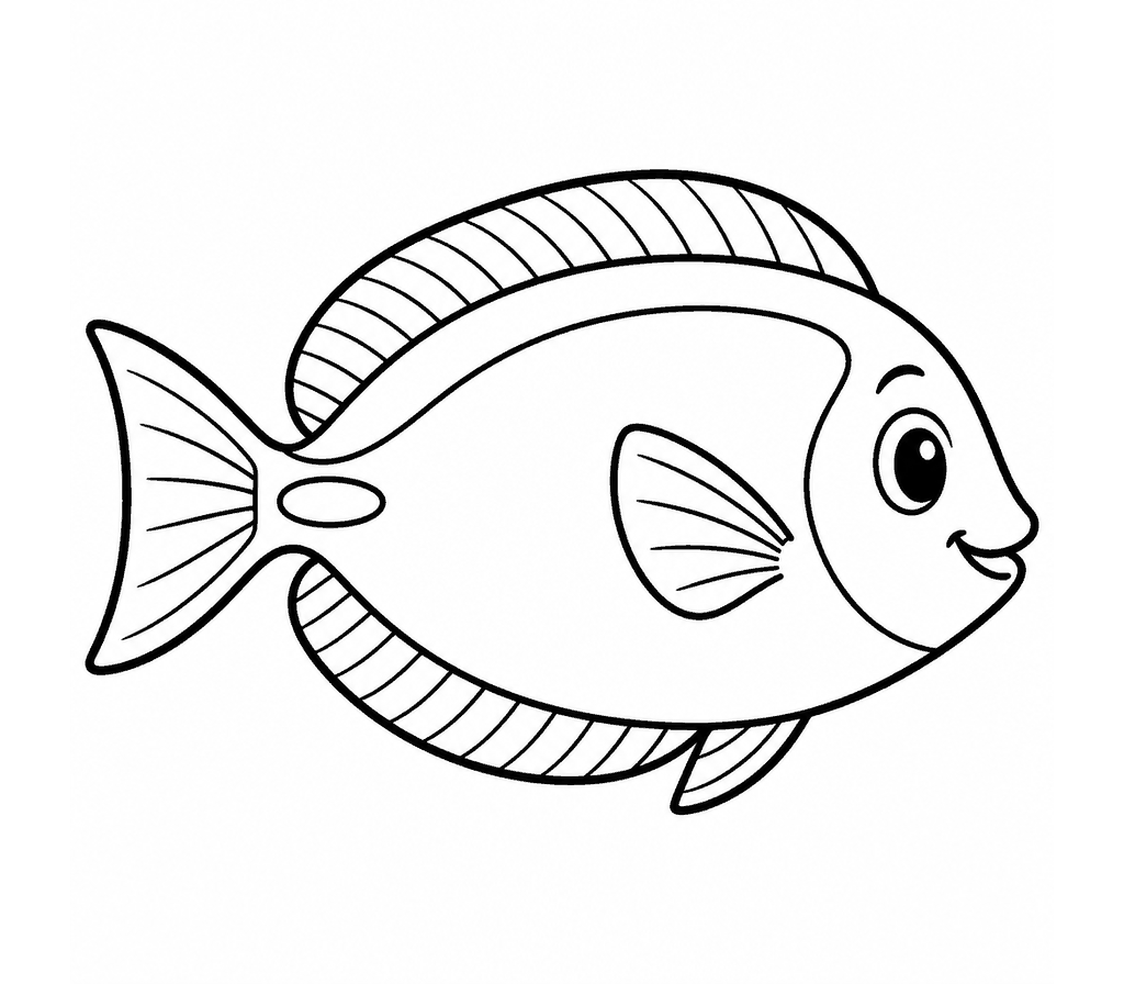 Surgeonfish coloring page